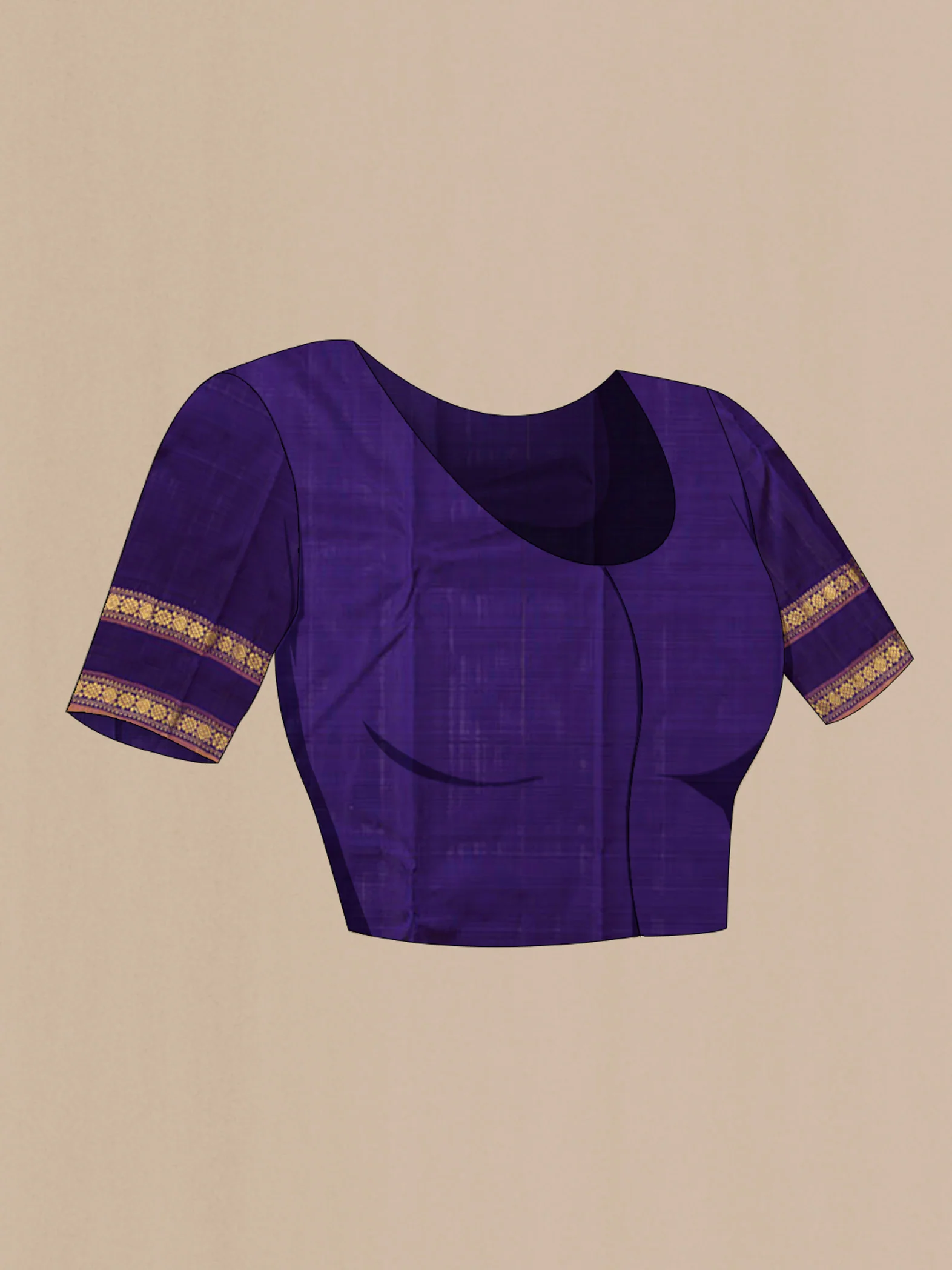 Blue Kanchipuram Silk Saree - Image 5