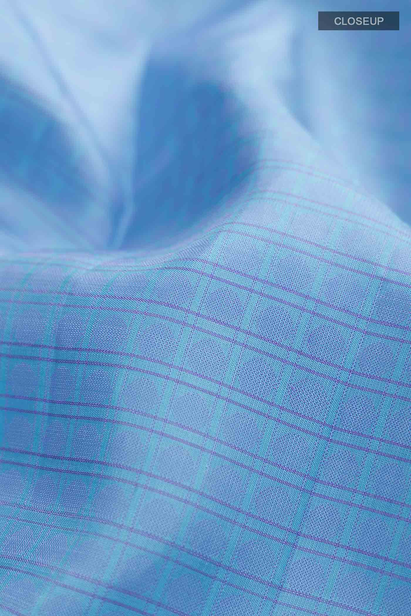 Blue Kanchipuram Silk Saree - Image 2