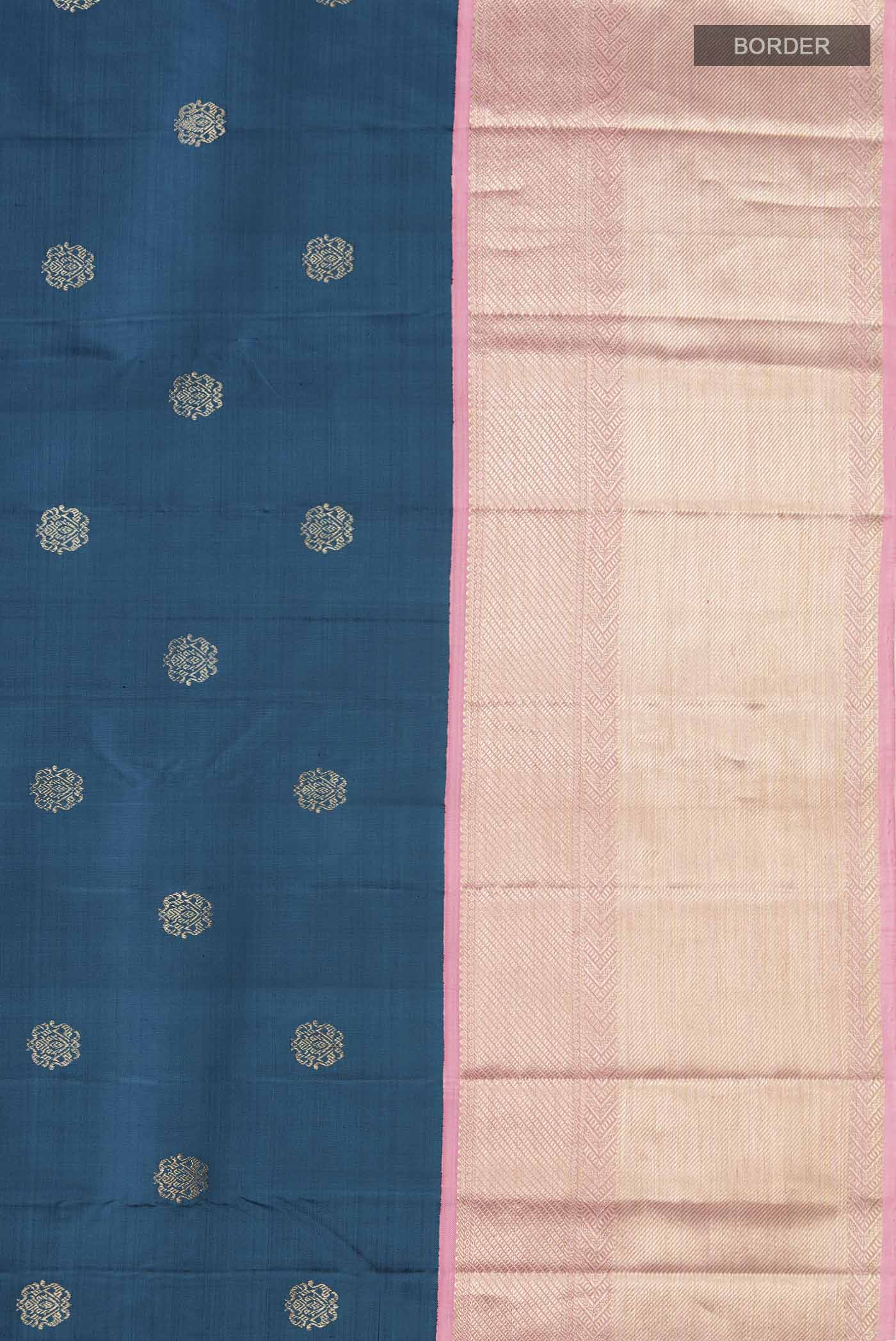 Blue Kanjivaram Silk Saree - Image 3