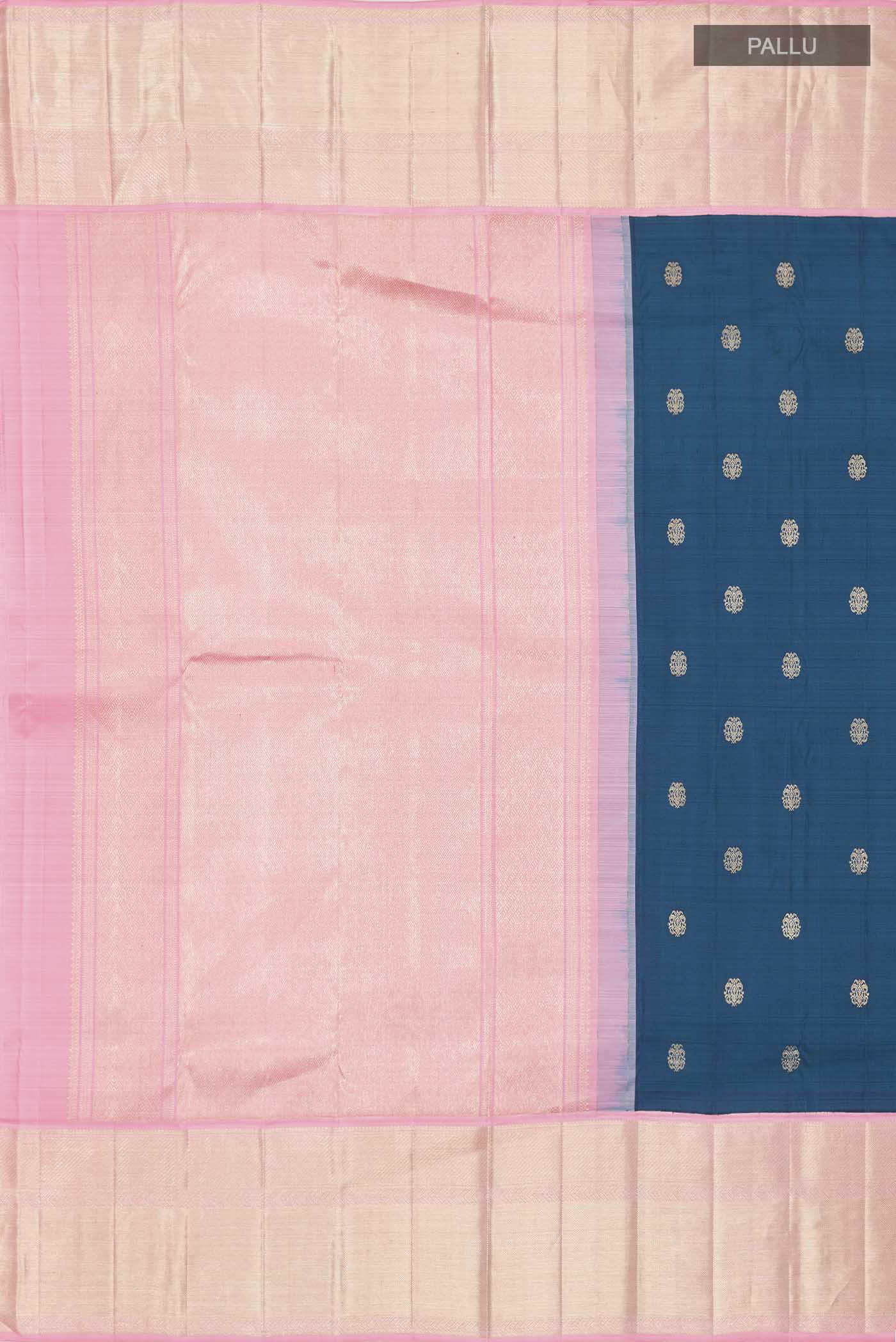 Blue Kanjivaram Silk Saree - Image 7