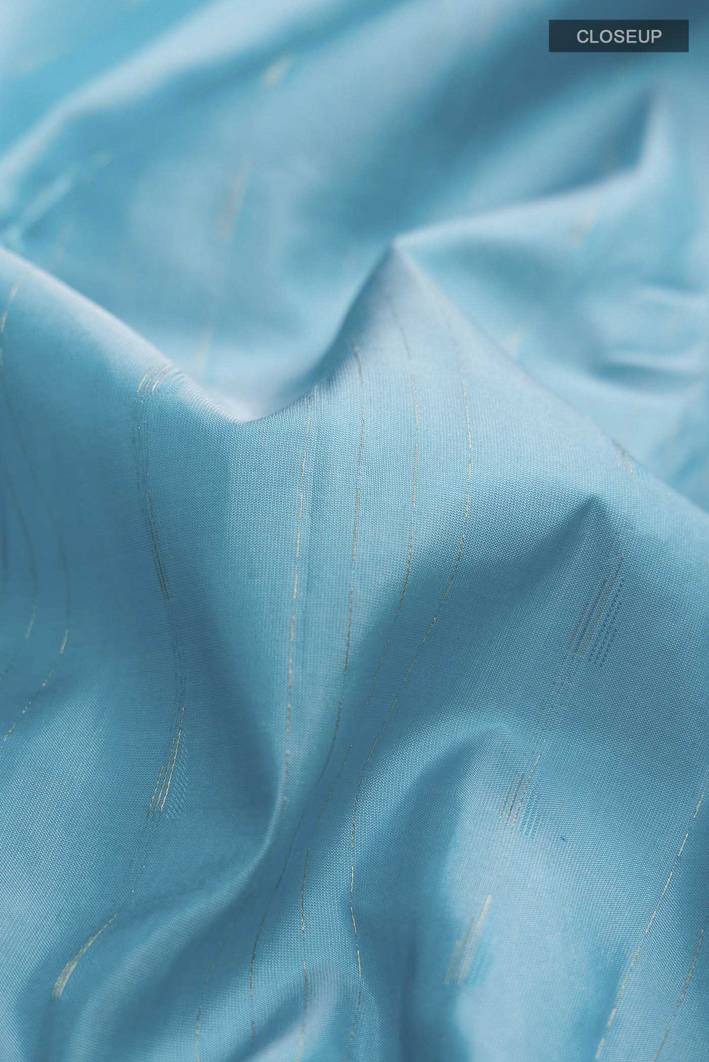 Blue Kanchipuram Silk Saree - Image 2