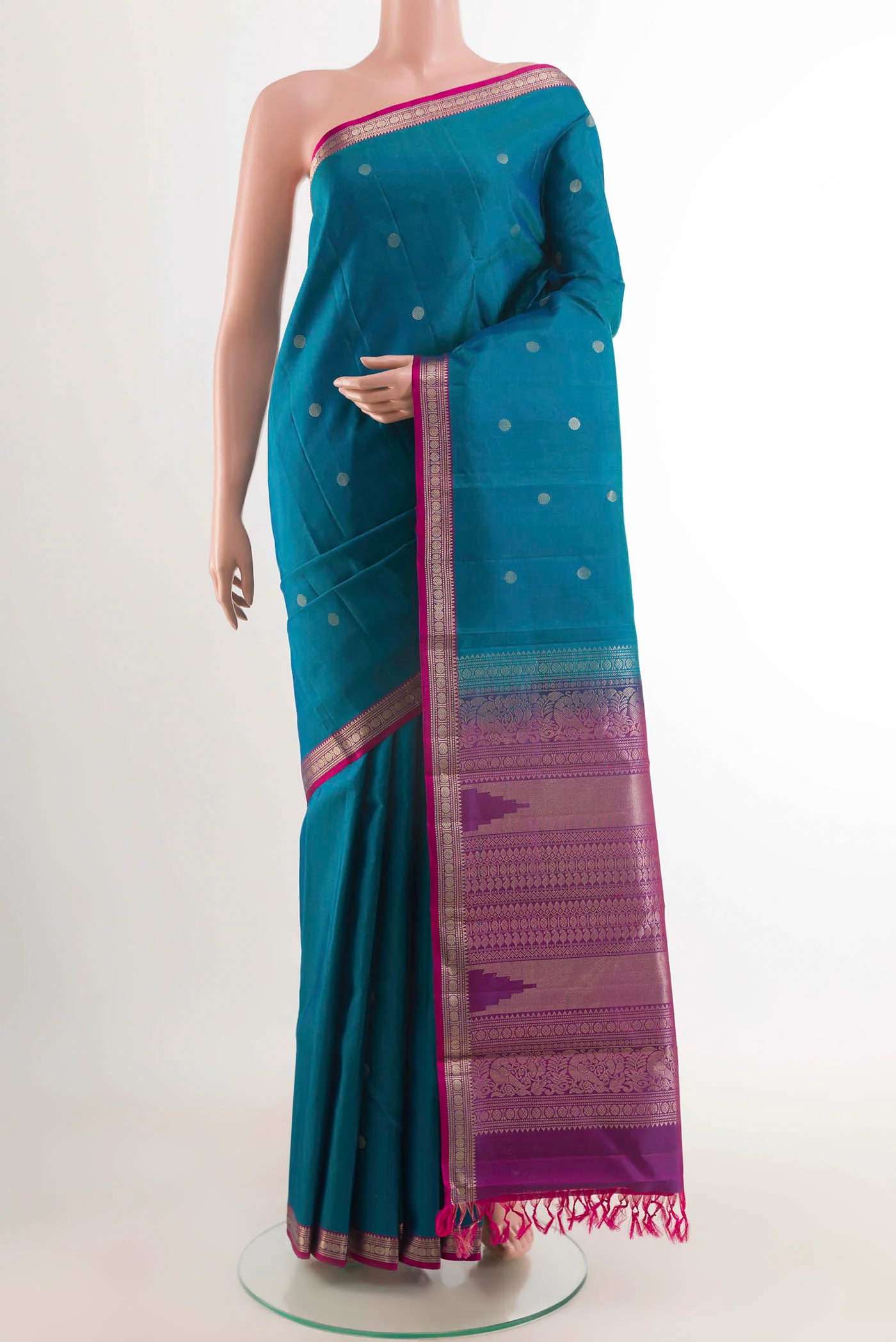 Blue Kanjivaram Silk Saree