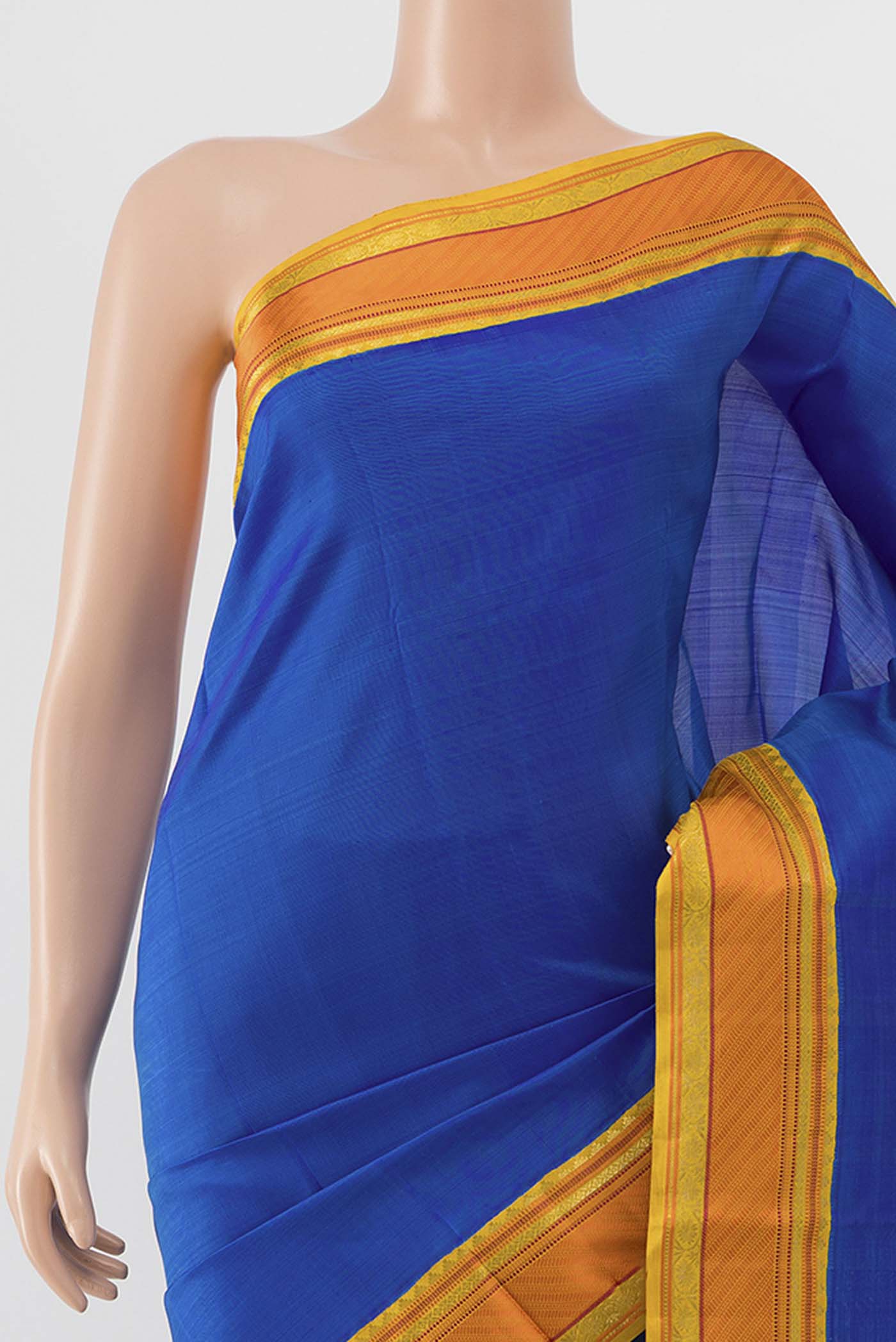 Blue Kanchipuram Silk Saree - Image 2