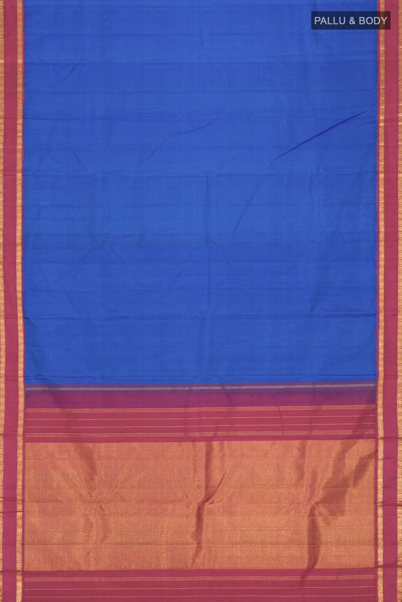 Blue Kanchipuram Silk Saree - Image 6