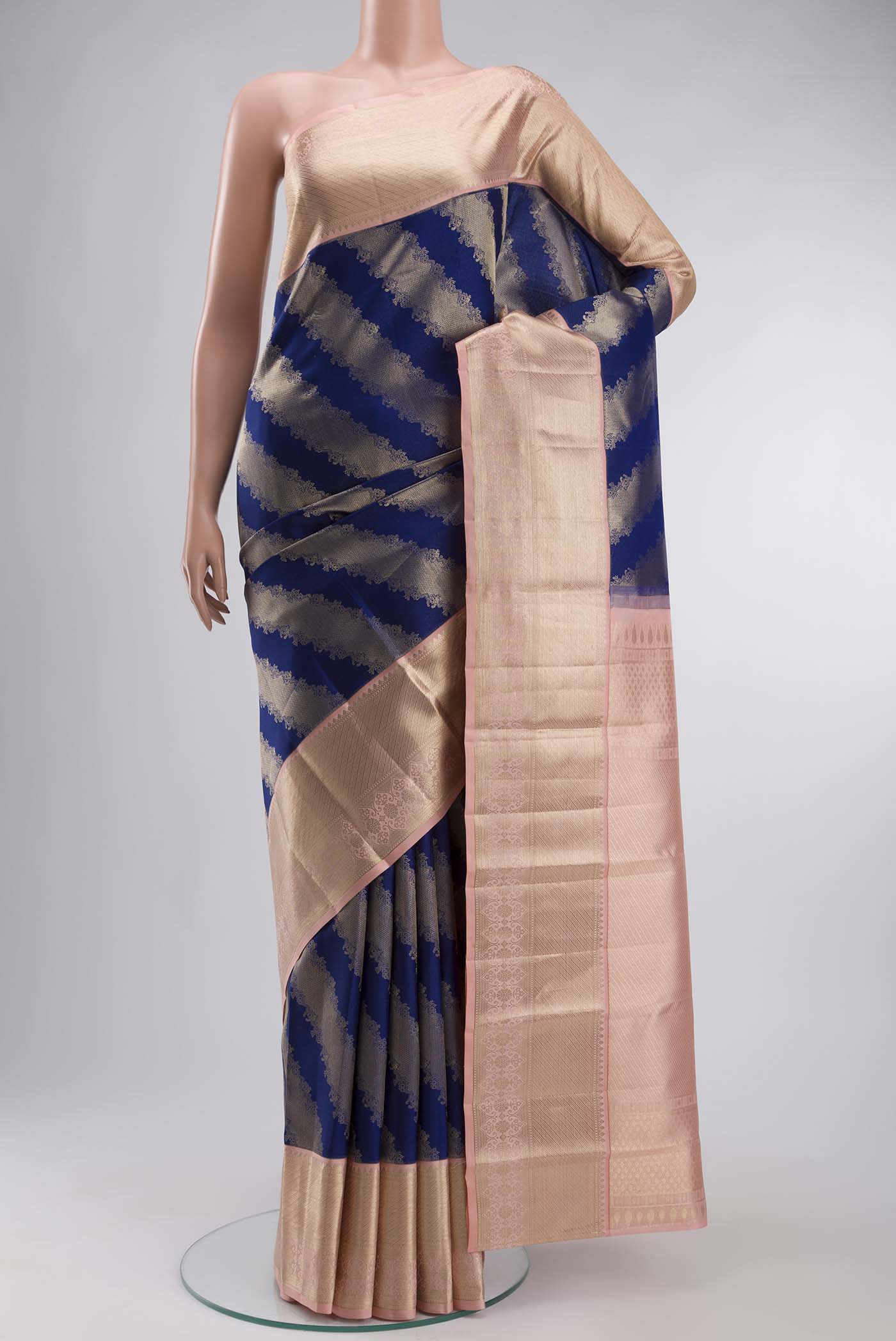 Blue Kanchipuram Silk Saree