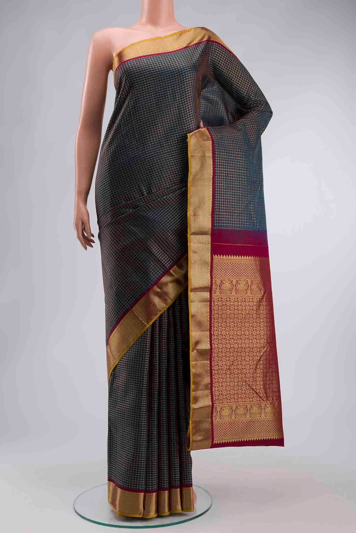 Blue Kanchipuram Silk Saree
