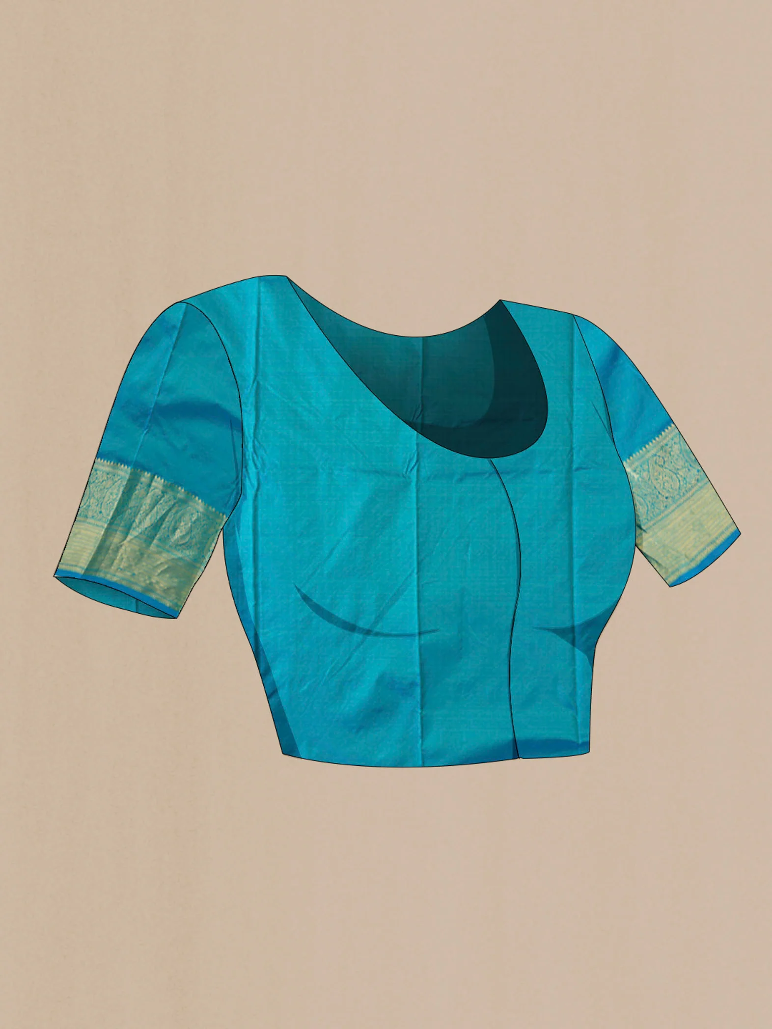Blue Kanjivaram Silk Saree - Image 5