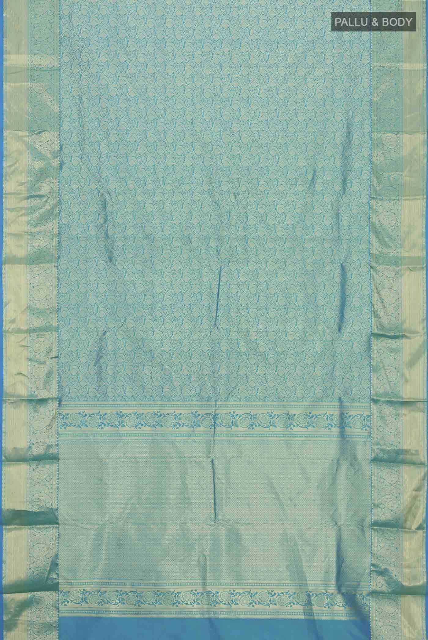 Blue Kanjivaram Silk Saree - Image 6