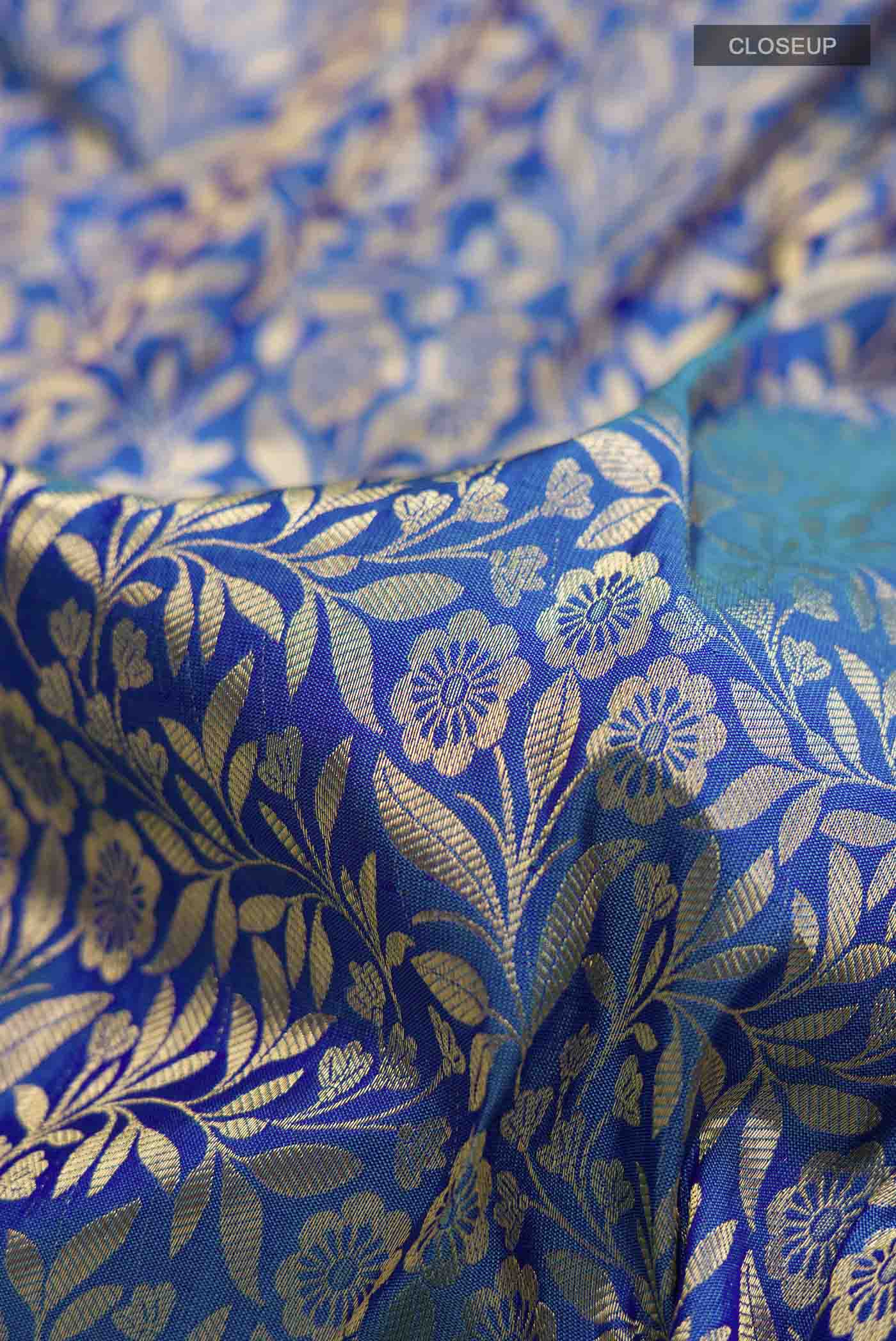 Blue Kanjivaram Silk Saree - Image 2
