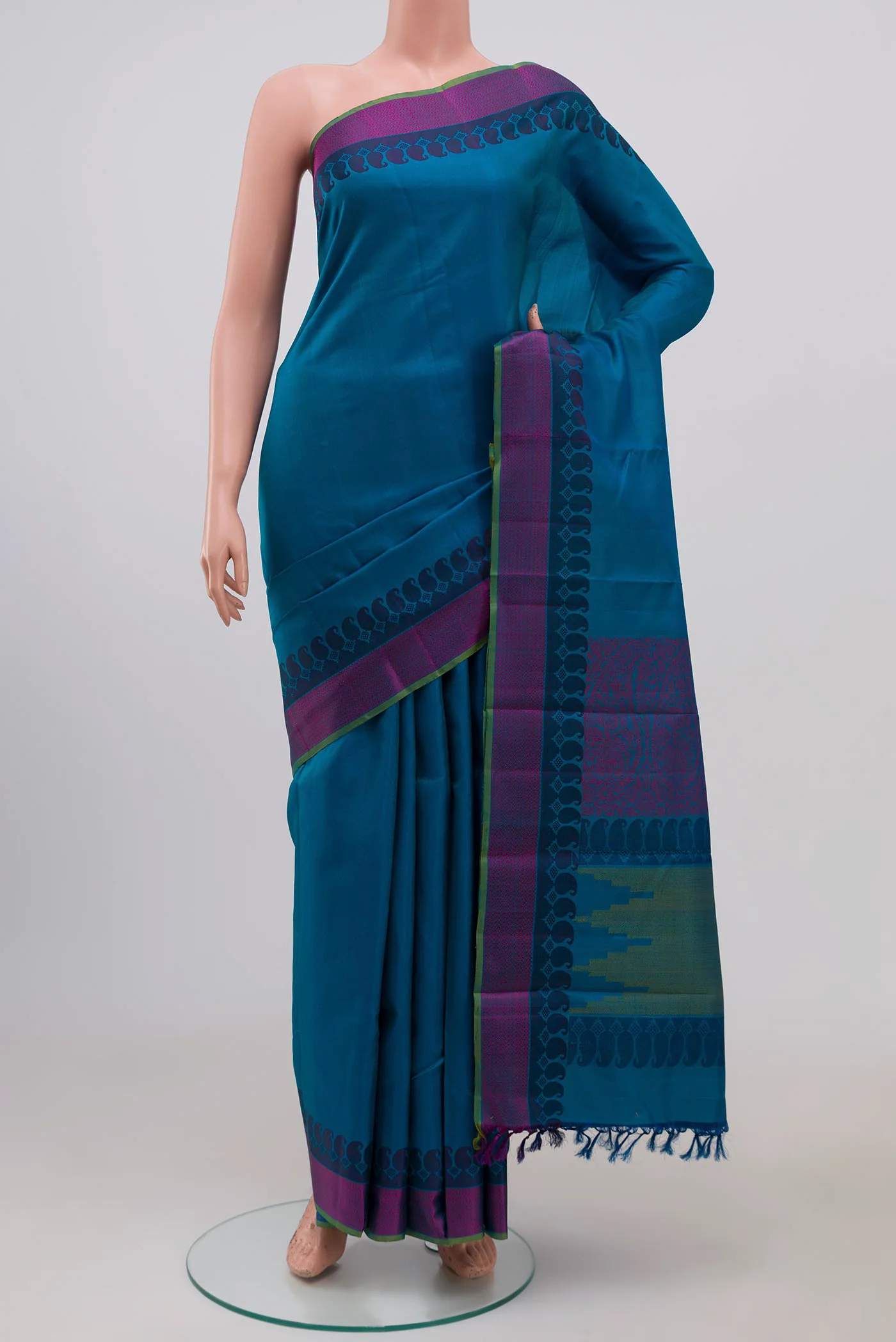 Blue Kanchipuram Silk Saree