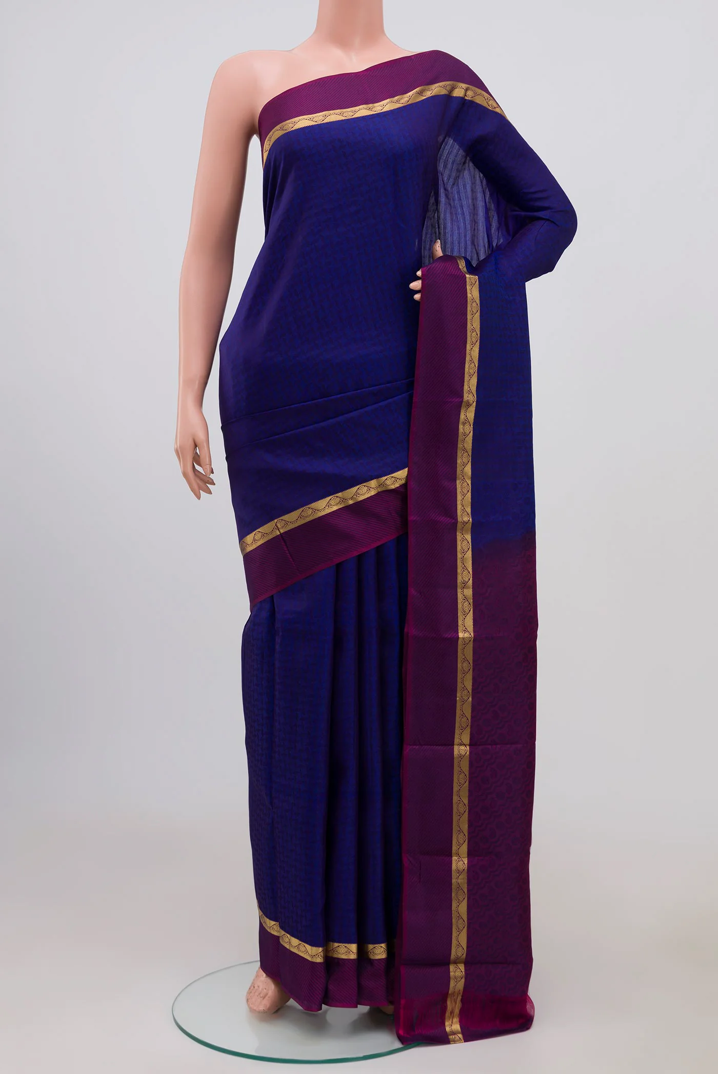 Blue Kanchipuram Silk Saree