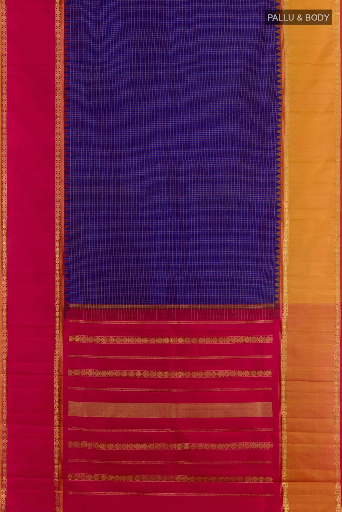 Blue Kanchipuram Silk Saree - Image 5