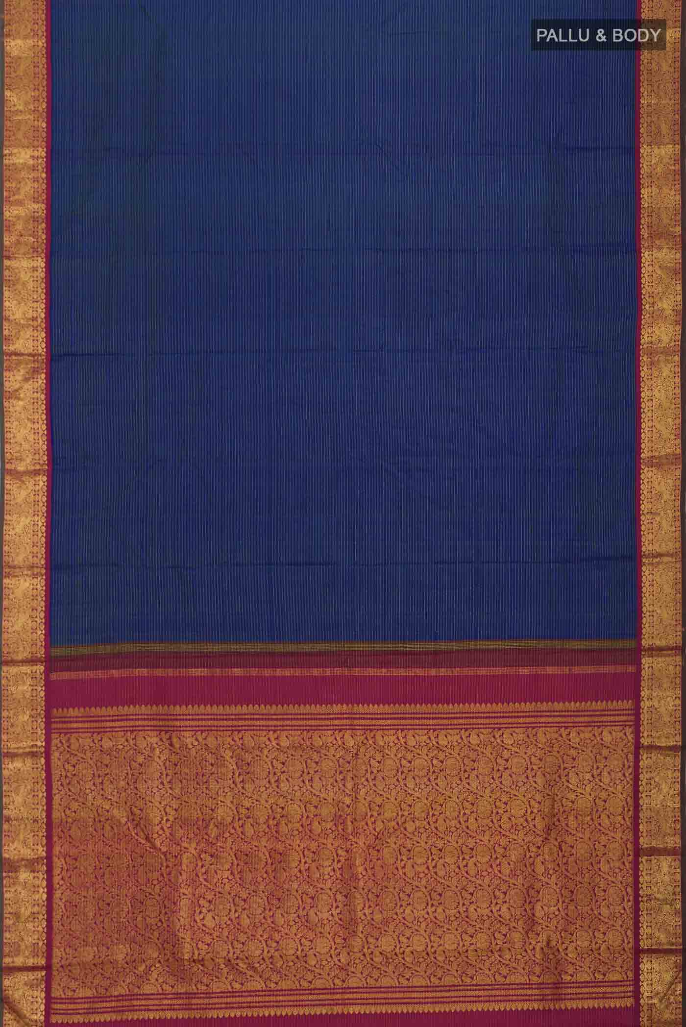 Blue Kanjivaram Silk Saree - Image 6