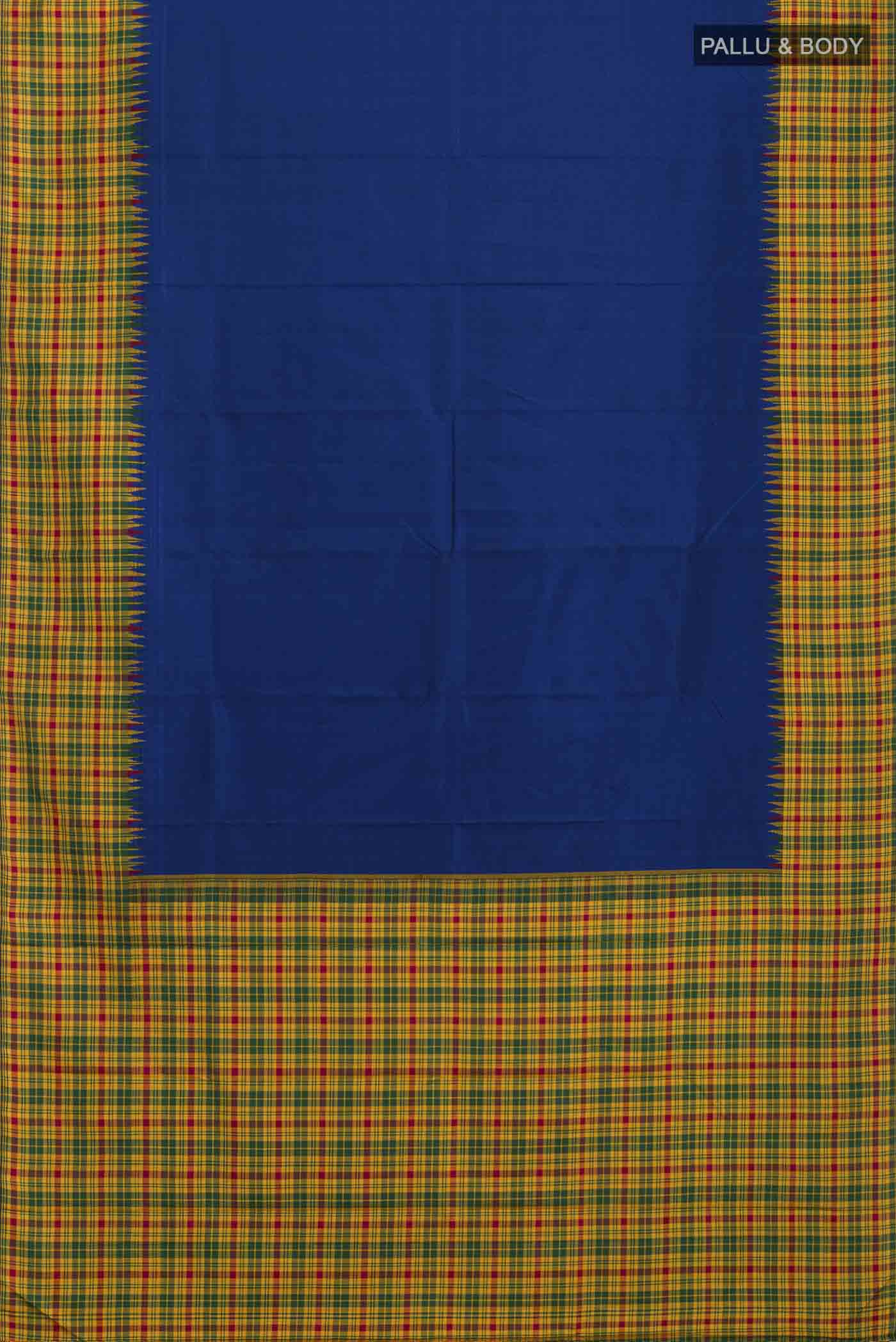 Blue Kanchipuram Silk Saree - Image 6