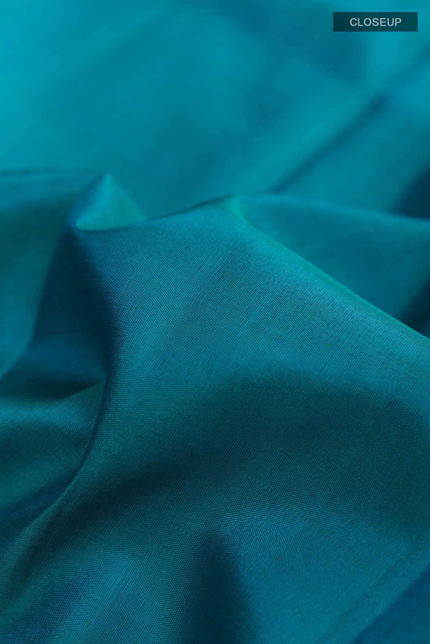 Blue Kanjivaram Silk Saree - Image 3