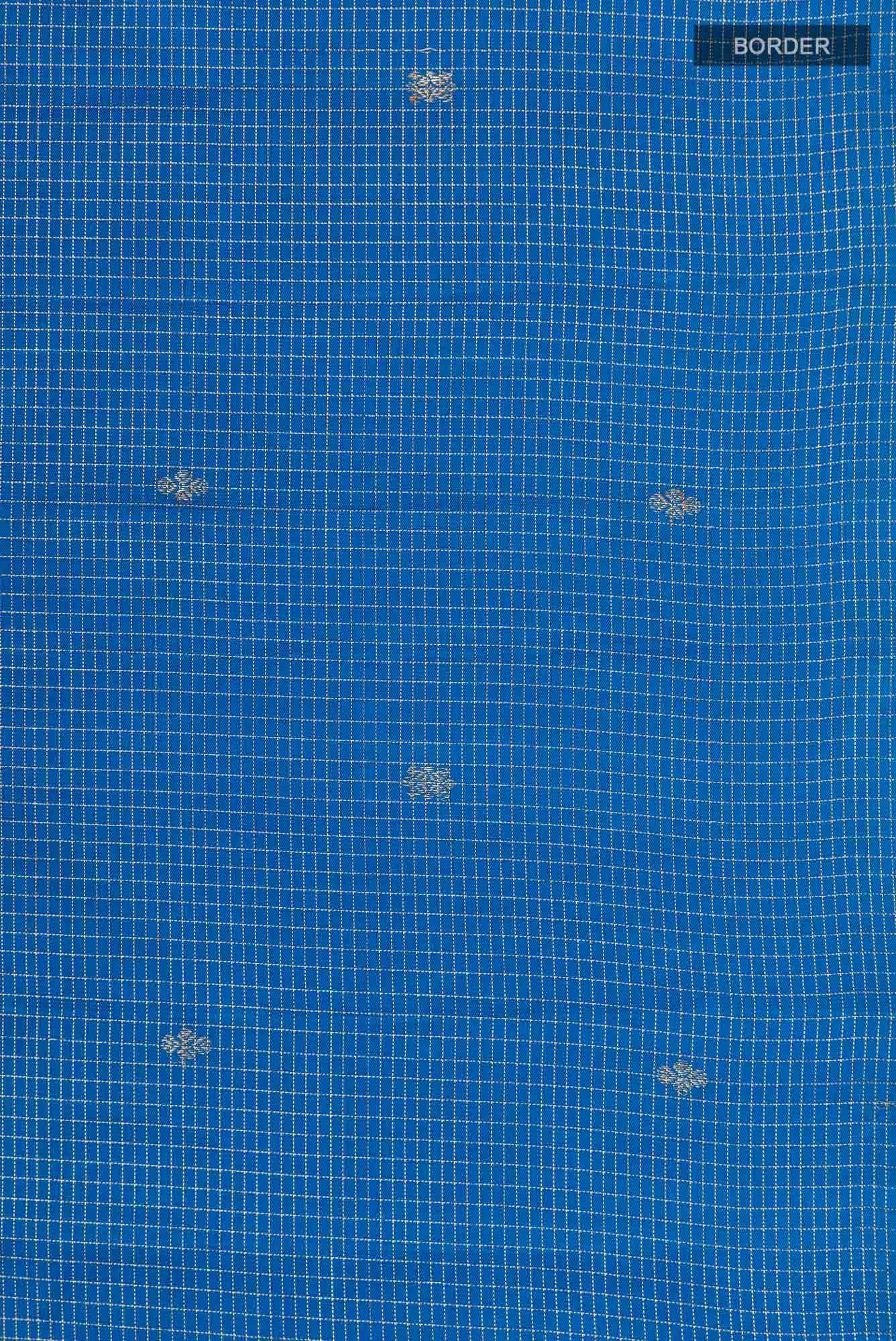 Blue Kanjivaram Silk Saree - Image 5