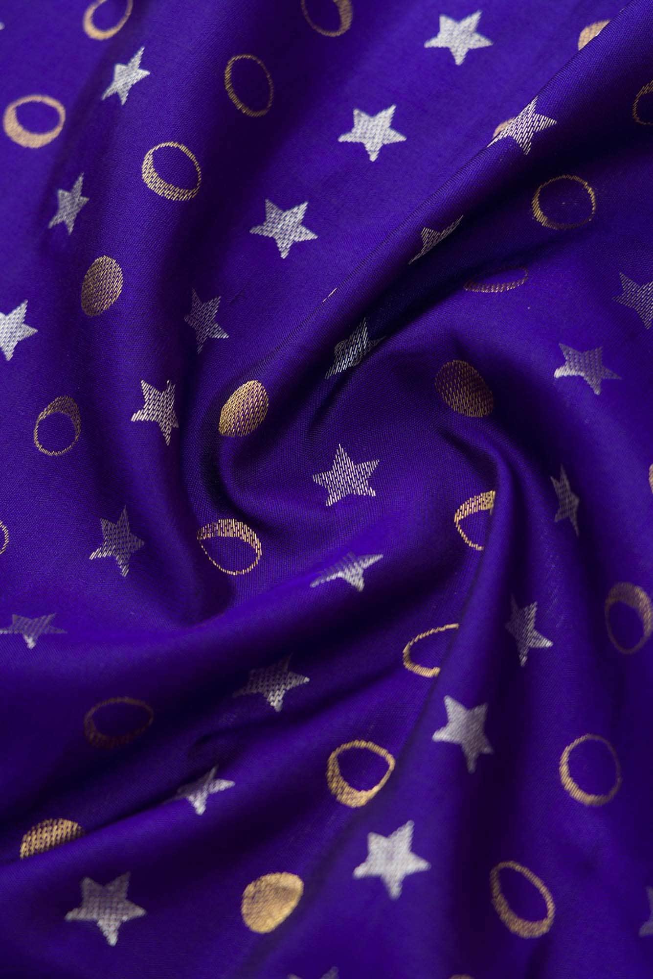 Dakshinayana-Blue Kanchipuram Silk Saree - Image 5