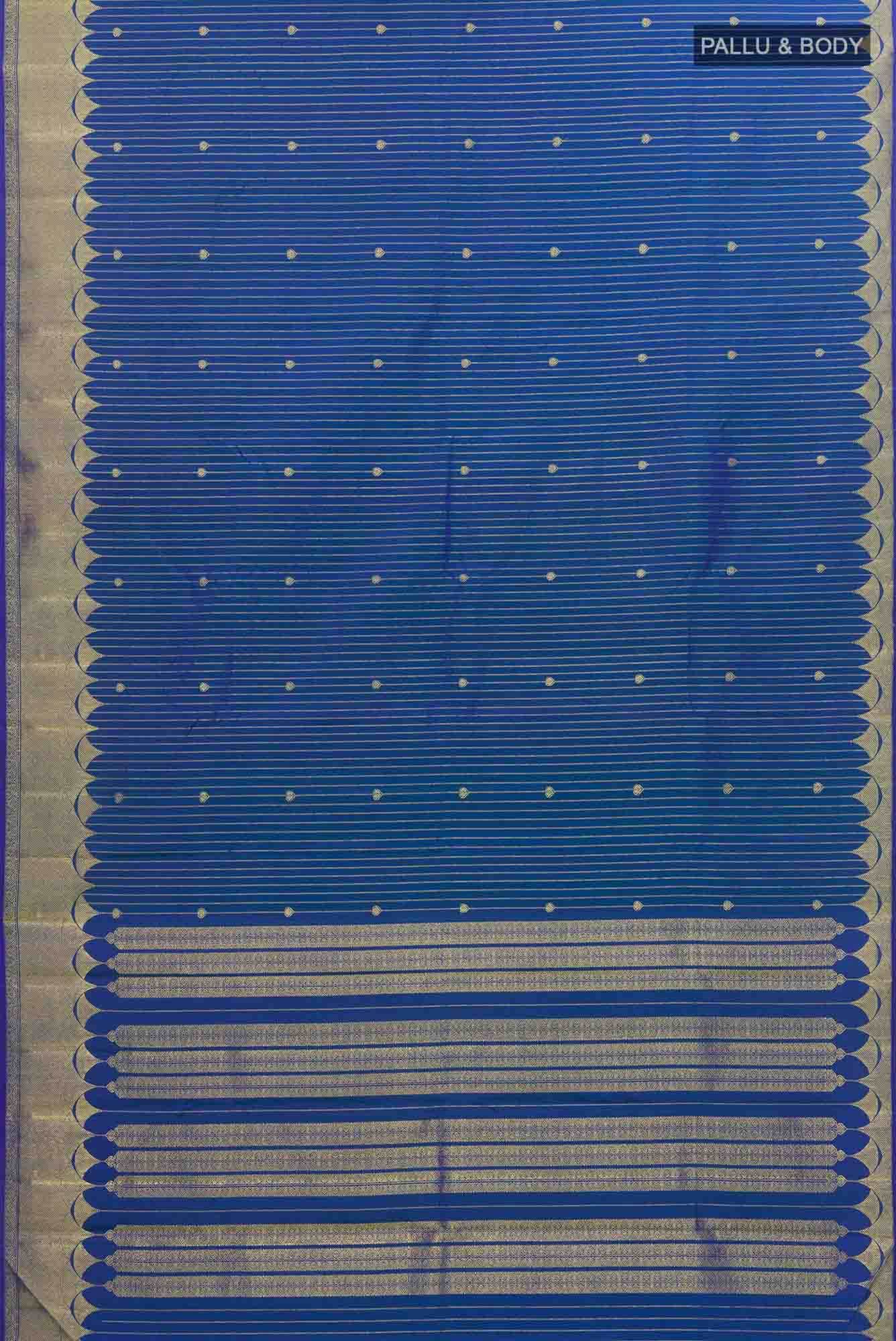 Blue Kanchipuram Silk Saree - Image 4