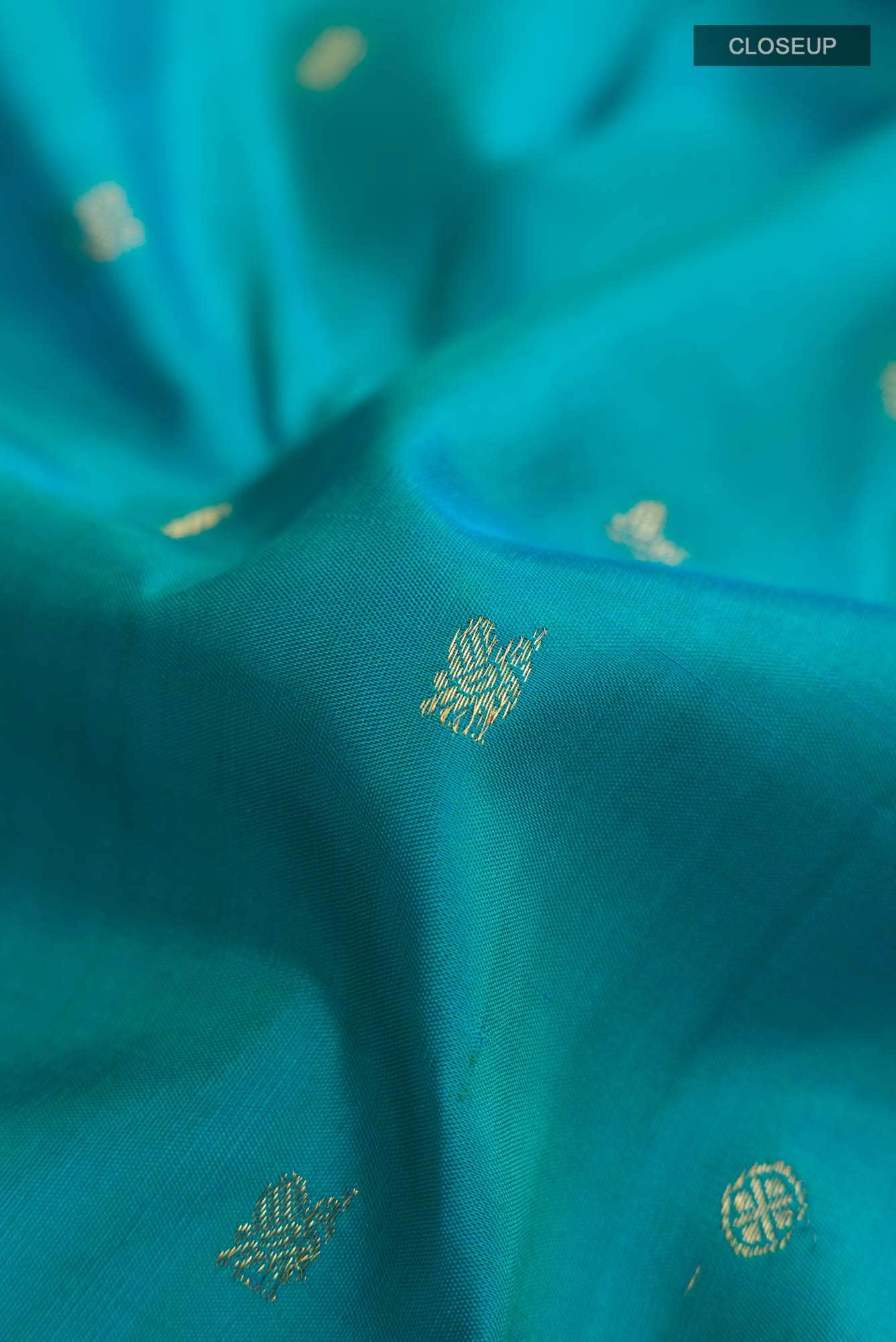 Blue Kanchipuram Silk Saree - Image 3