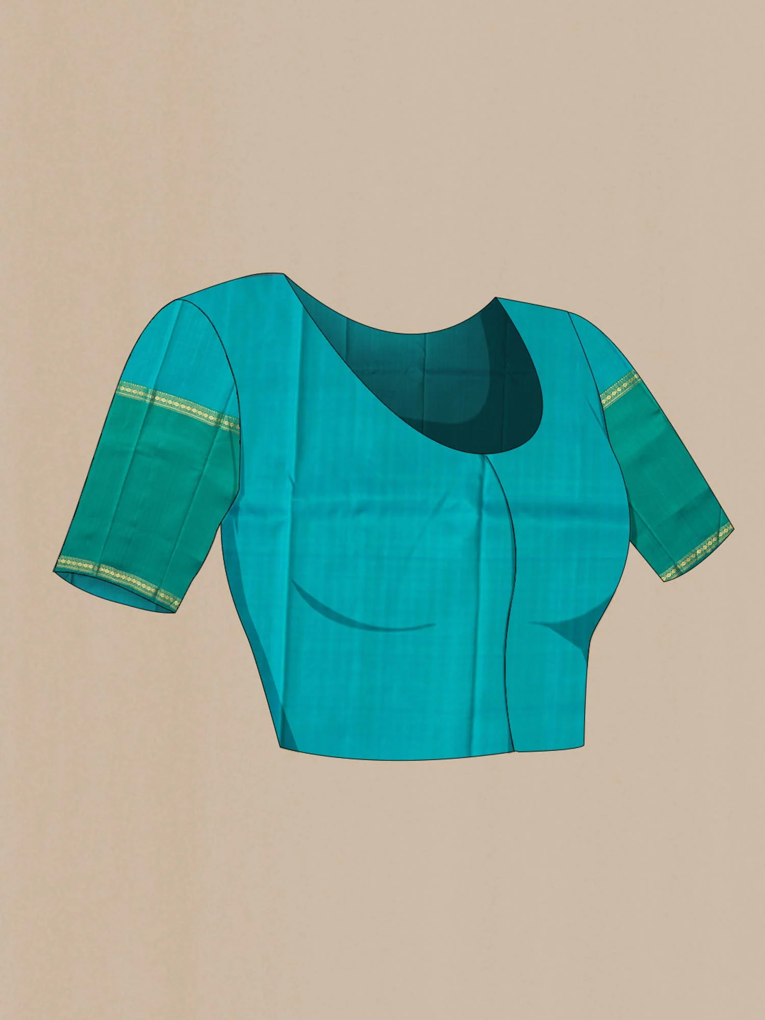 Blue Kanchipuram Silk Saree - Image 6