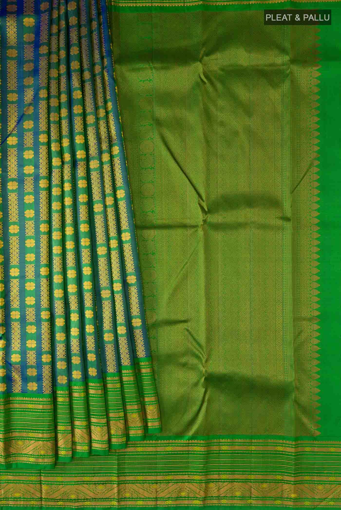 Blue Kanjivaram Silk Saree - Image 2