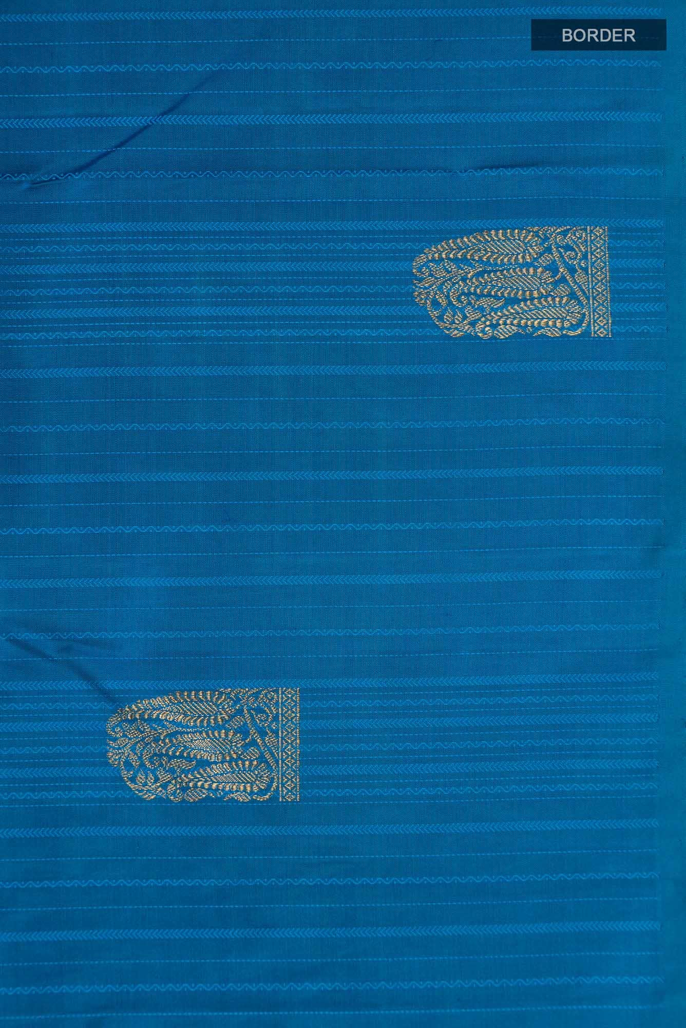 Blue Kanjivaram Silk Saree - Image 5