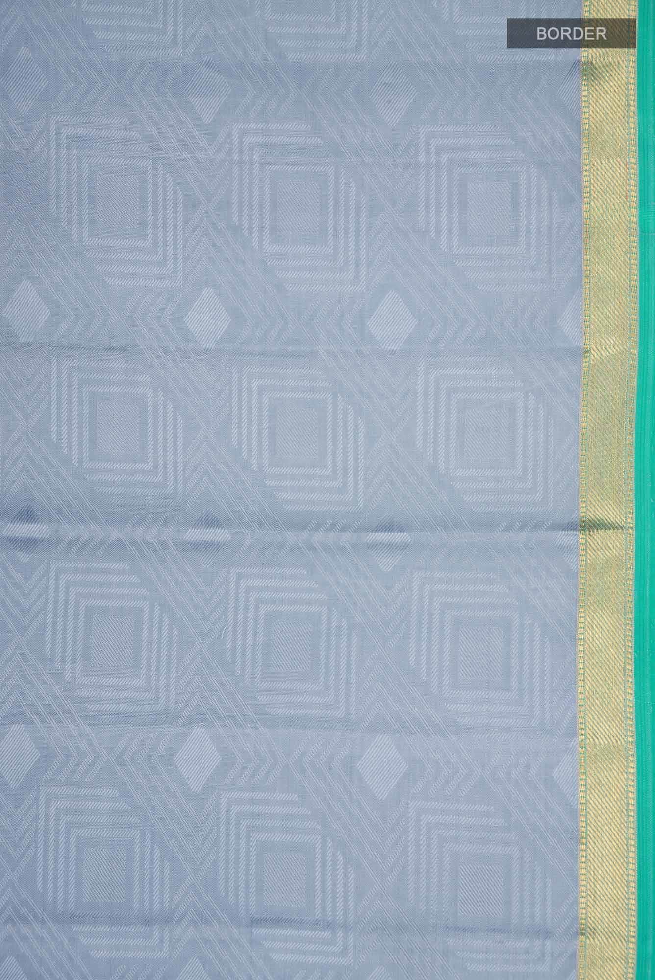 Blue Kanchipuram Silk Saree - Image 5