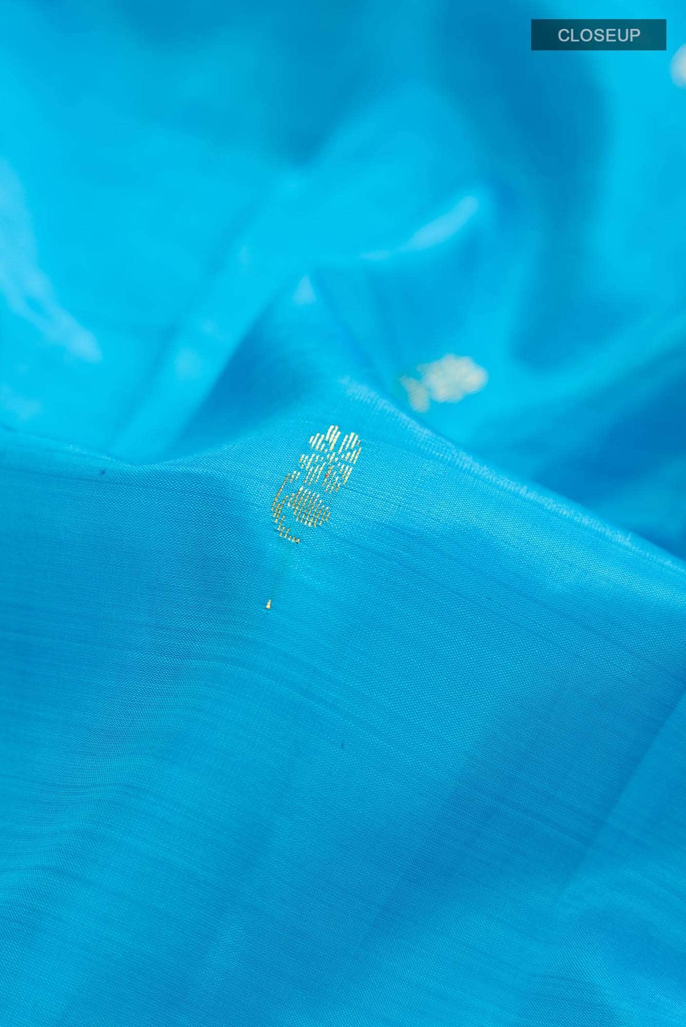 Blue Kanjivaram Silk Saree - Image 3