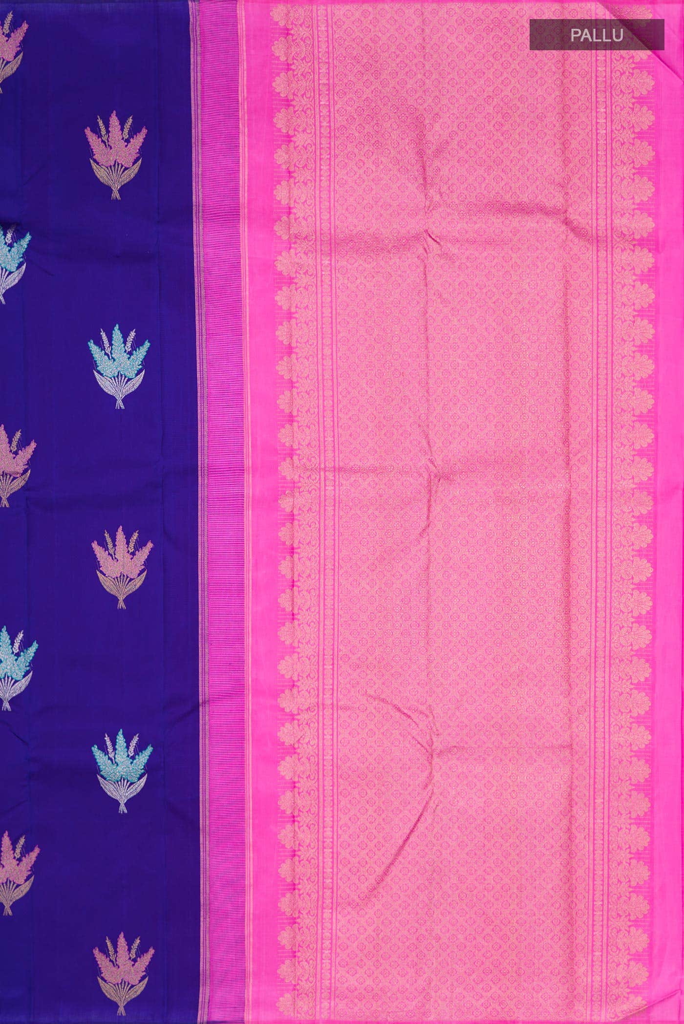 Blue Kanjivaram Silk Saree - Image 5