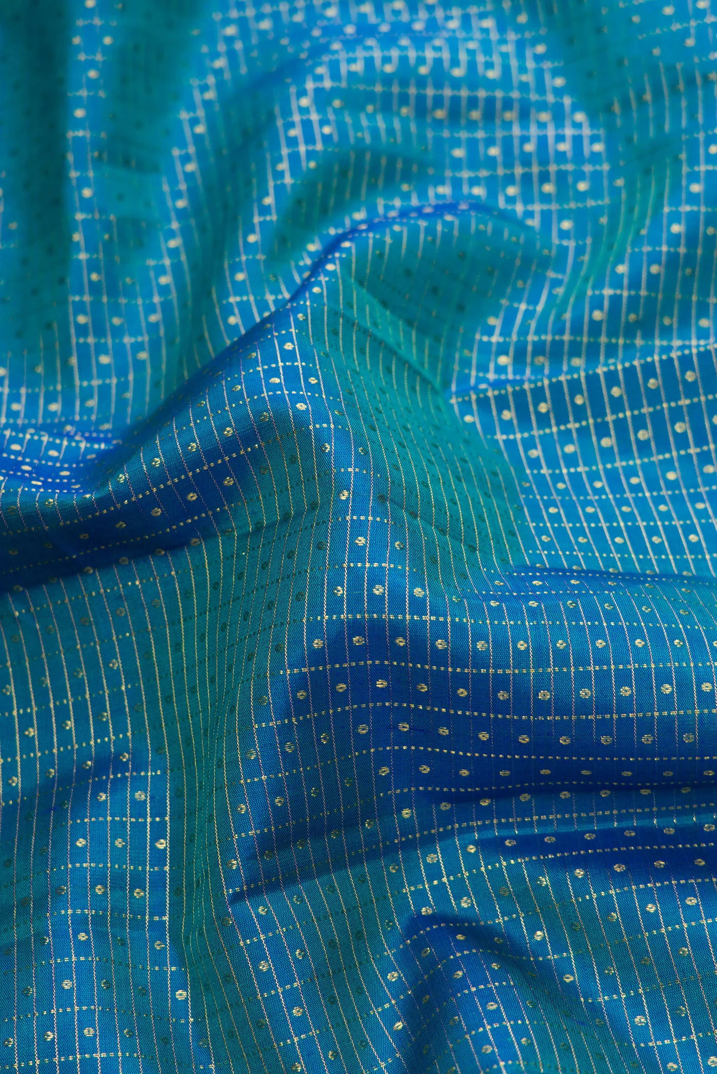 Blue Kanchipuram Silk Saree - Image 2