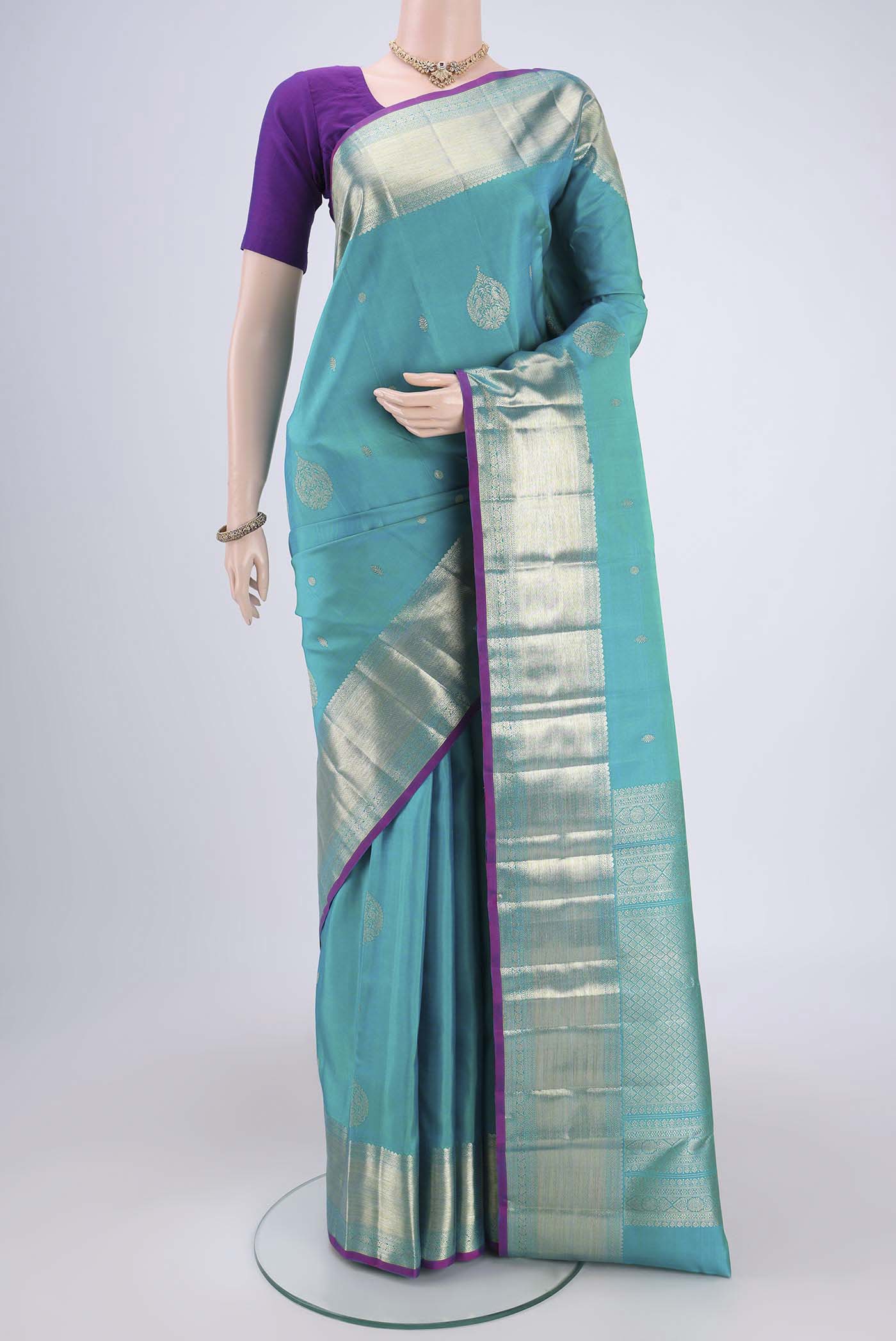 Blue Kanjivaram Silk Saree
