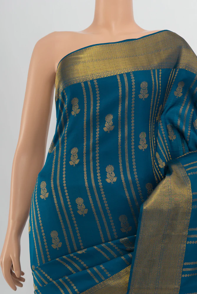 Blue Kanjivaram Silk Saree - Image 2