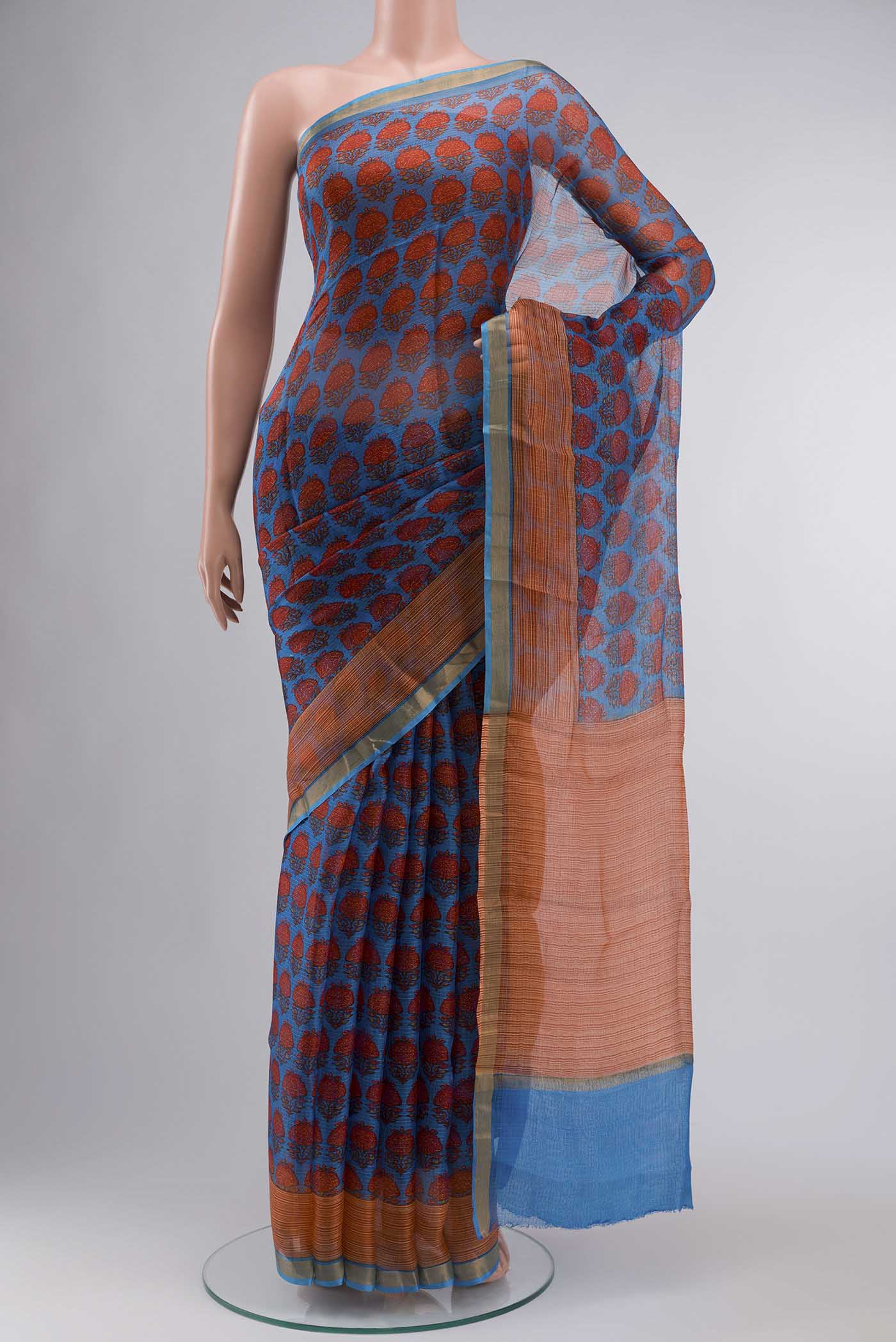 Blue Kota Silk Saree