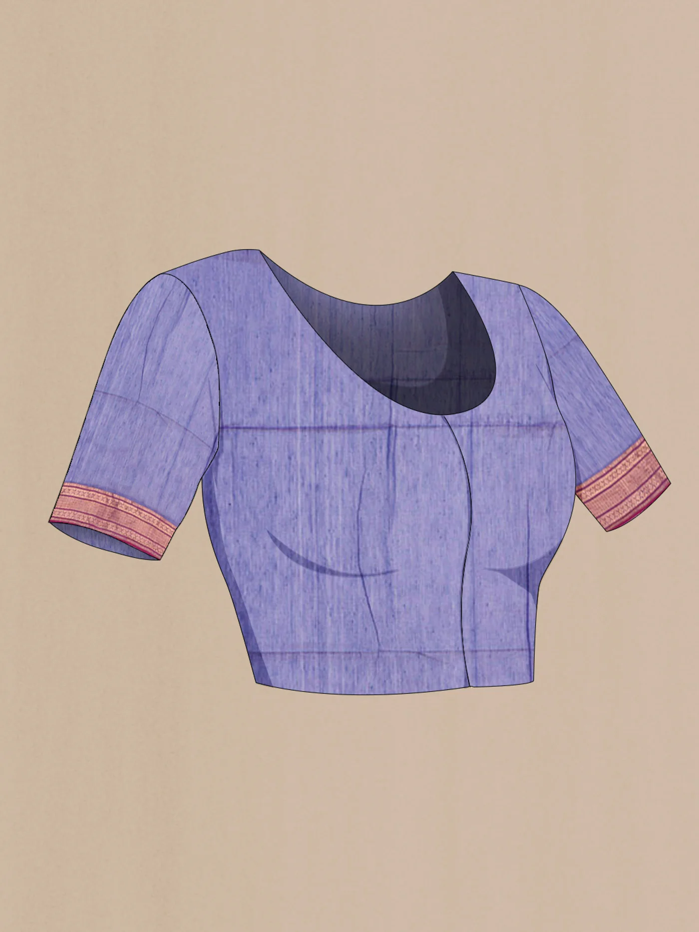 Blue Maheshwari Silk Cotton Saree - Image 2