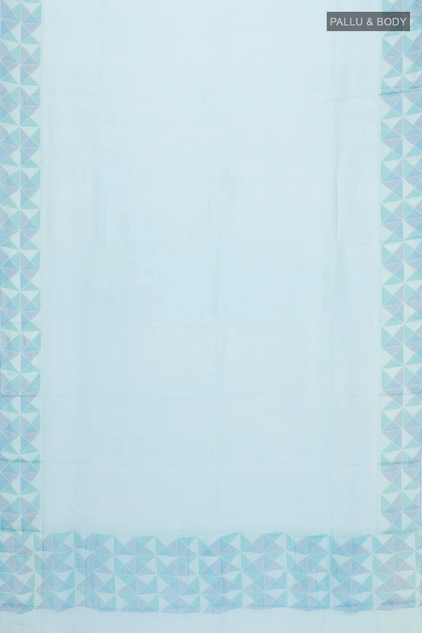 Blue Mysore Chiffon Saree - Image 5