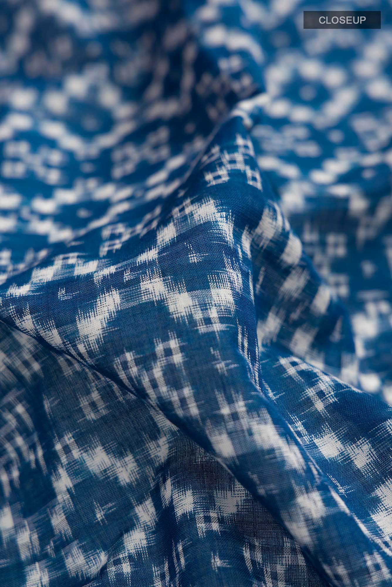 Blue Orissa Cotton Saree - Image 3