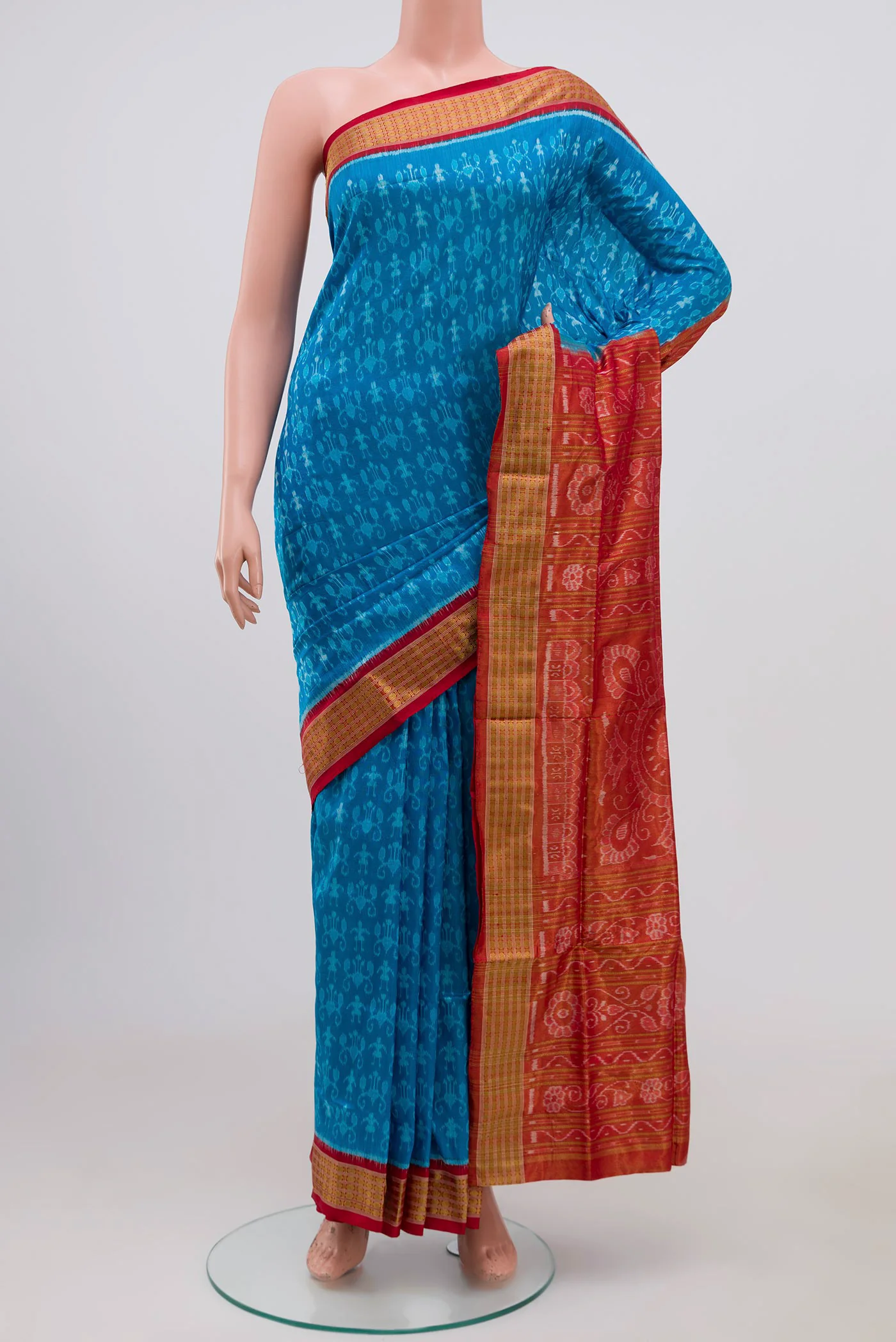 Blue Orissa Silk Saree