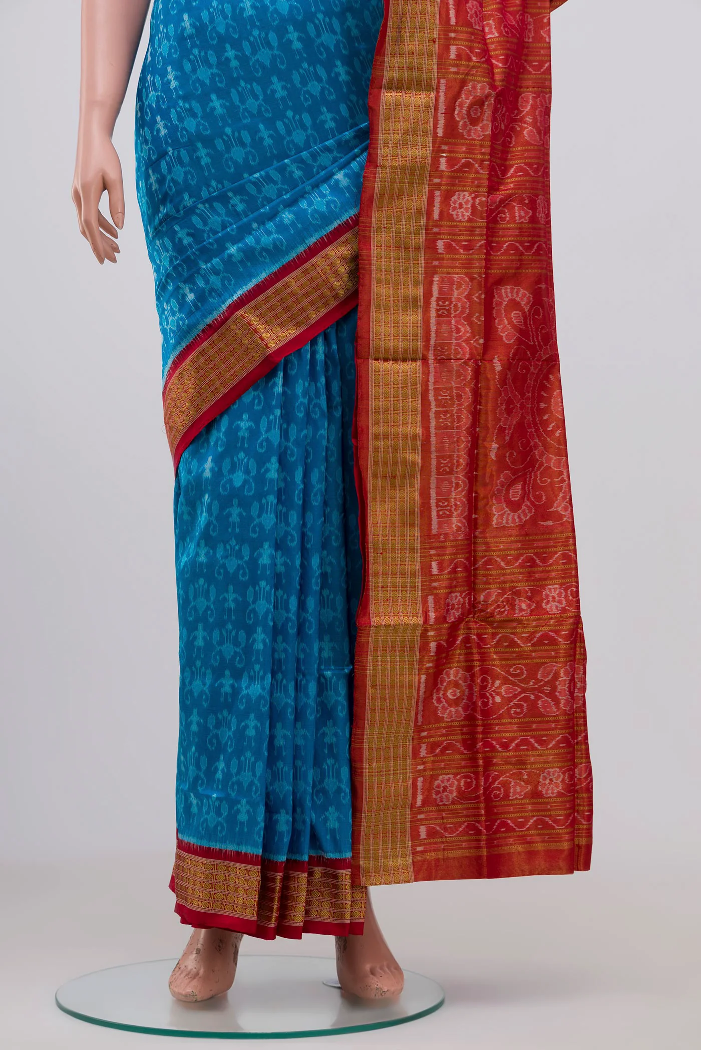 Blue Orissa Silk Saree - Image 3