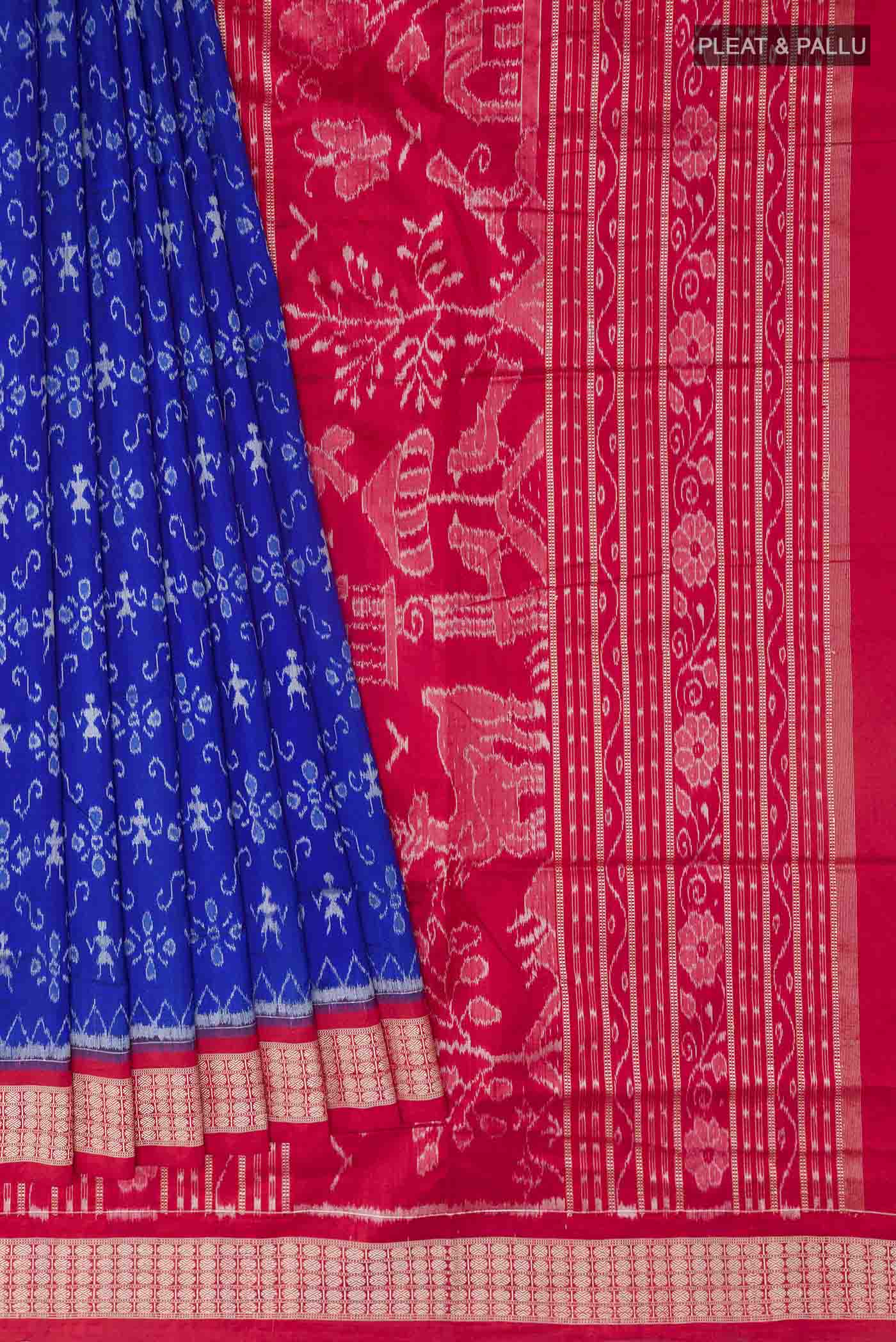 Blue Orissa Silk Saree - Image 4
