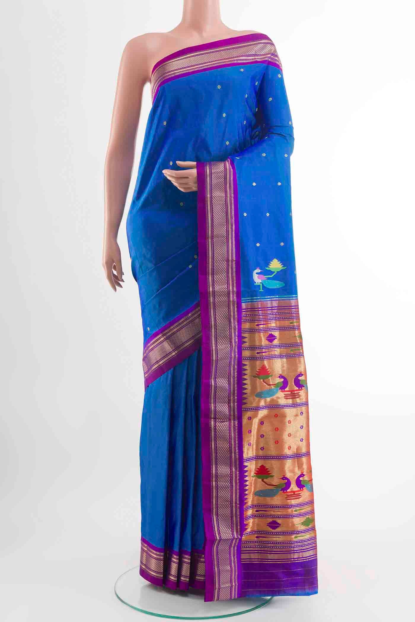 Blue Paithani Silk Saree