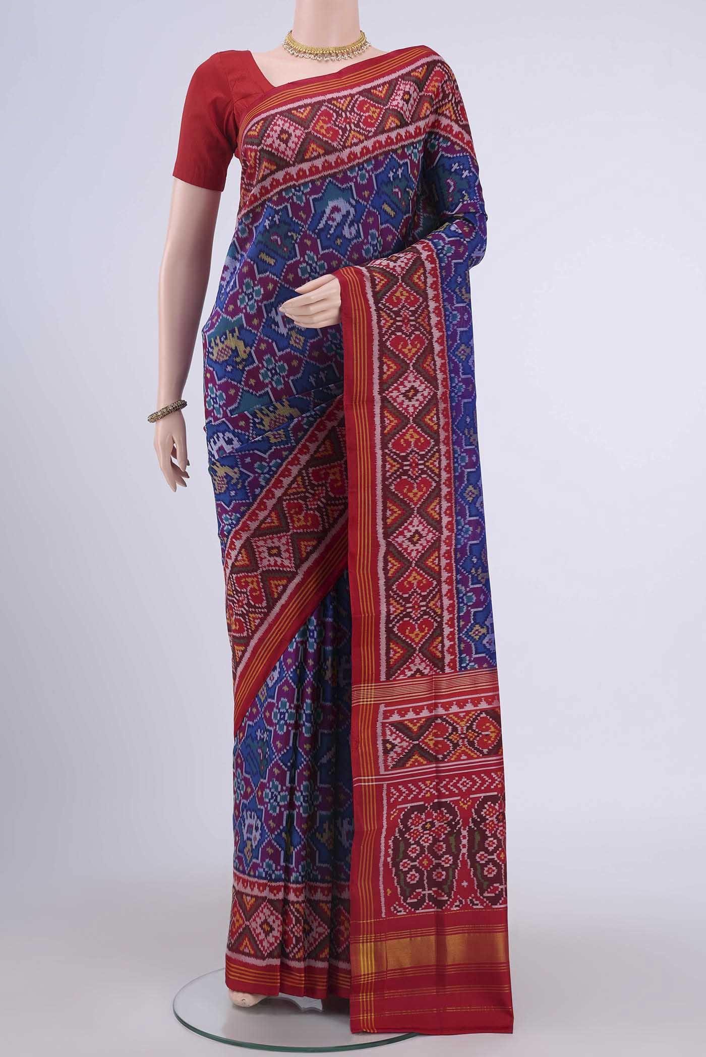 Blue Pochampally Silk Saree