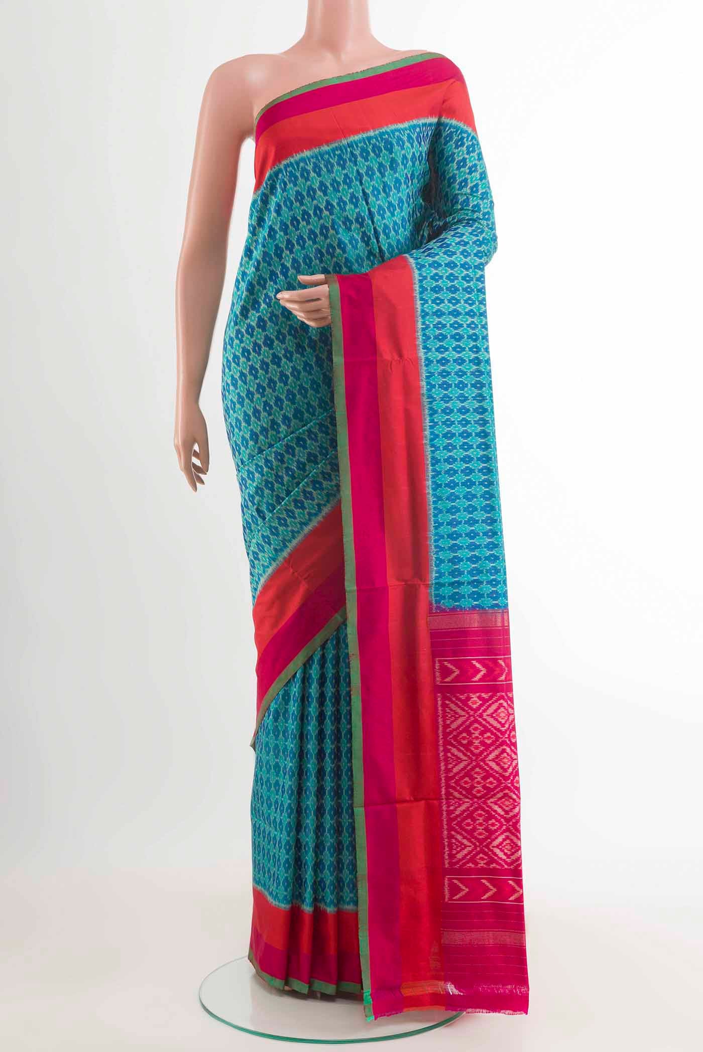 Blue Pochampally Silk Saree