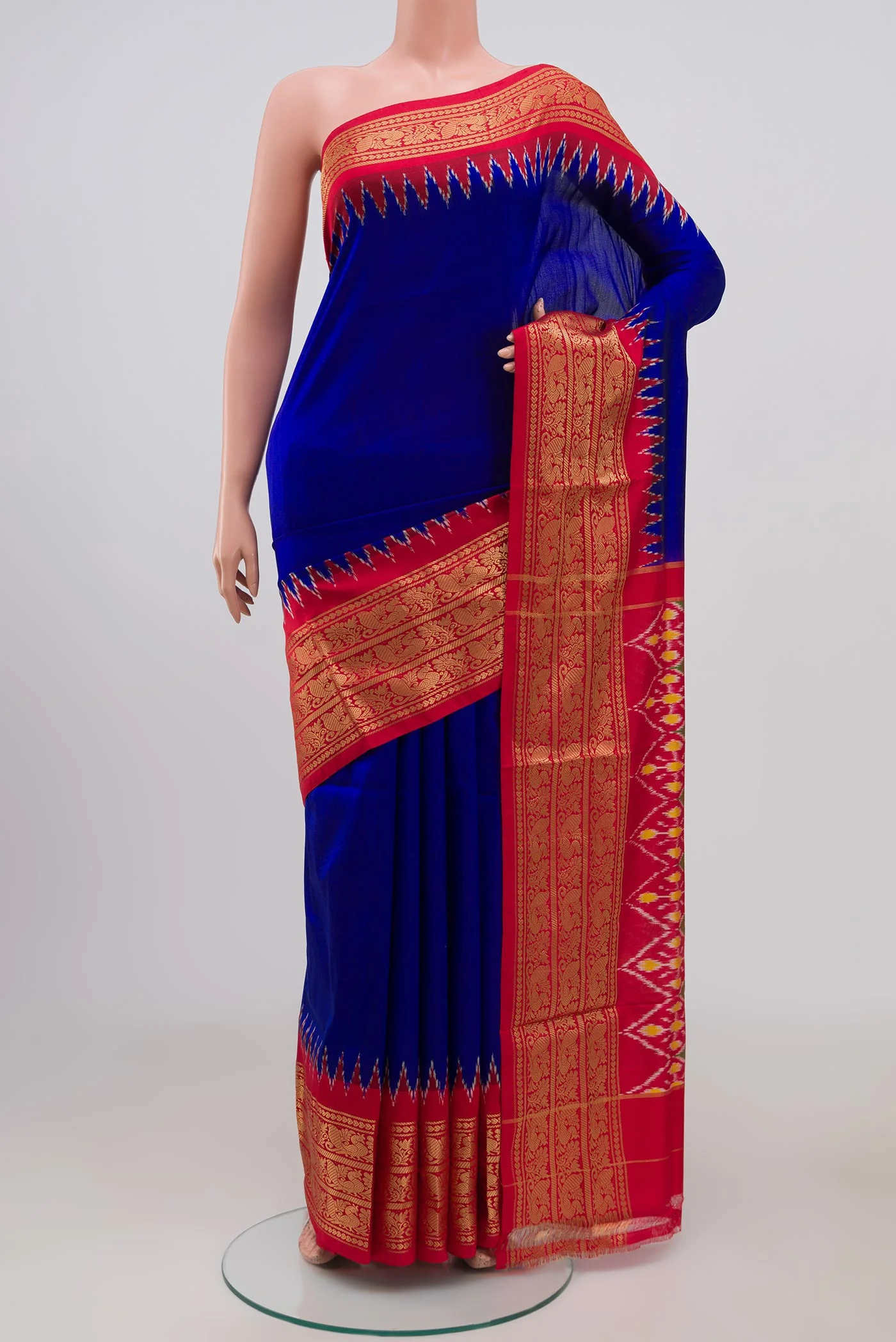 Blue Pochampally Silk Saree