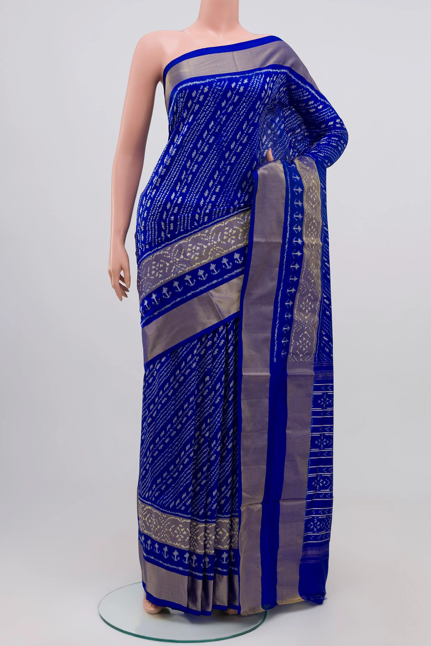 Blue Pochampally Silk Saree