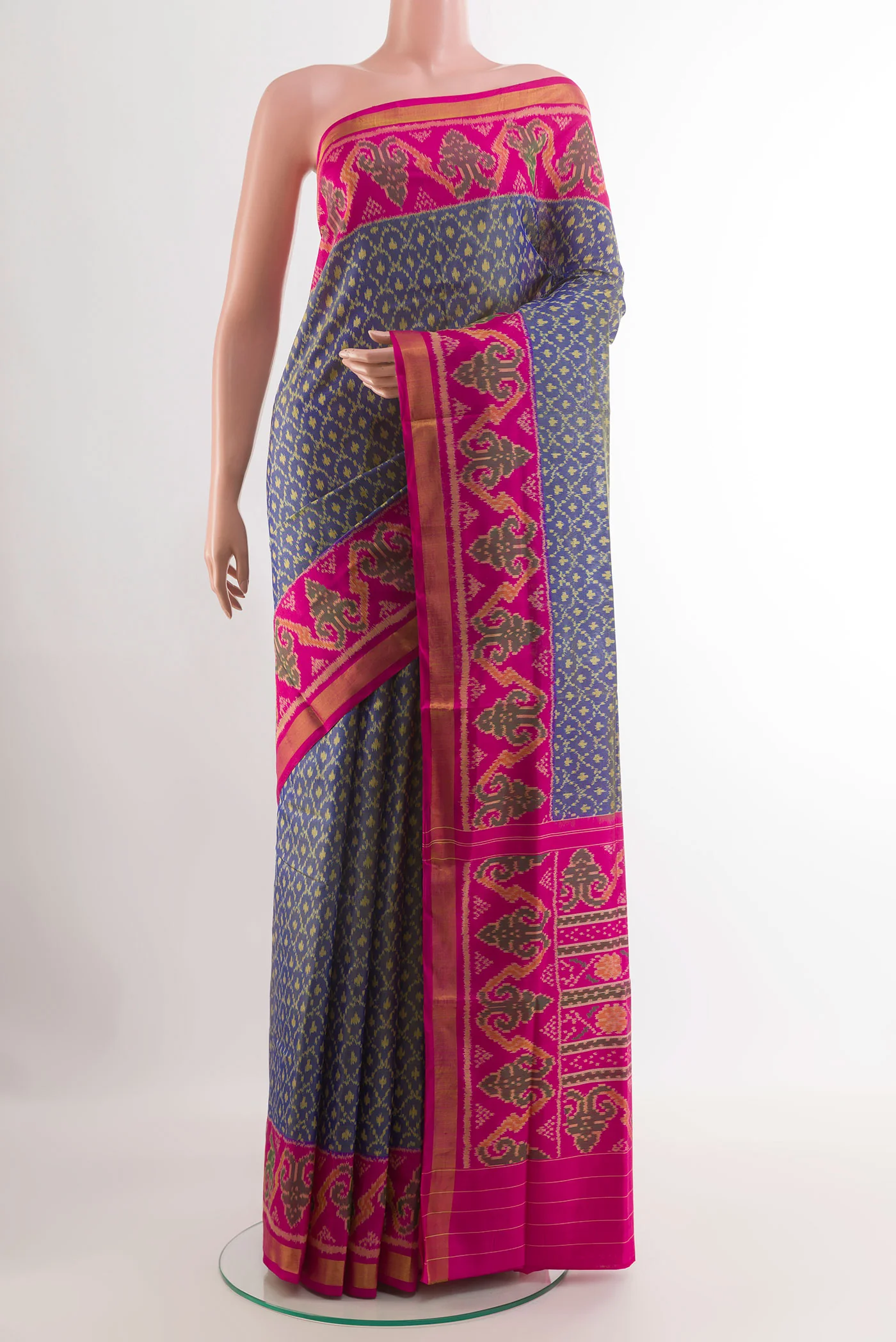 Blue Rajkot Patola Silk Saree