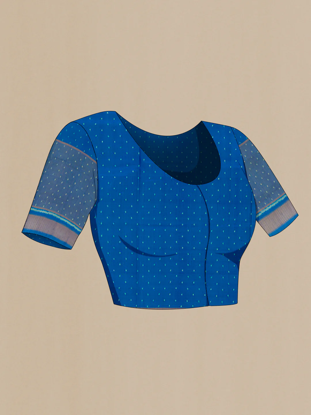Blue Rajkot Patola Silk Saree - Image 2