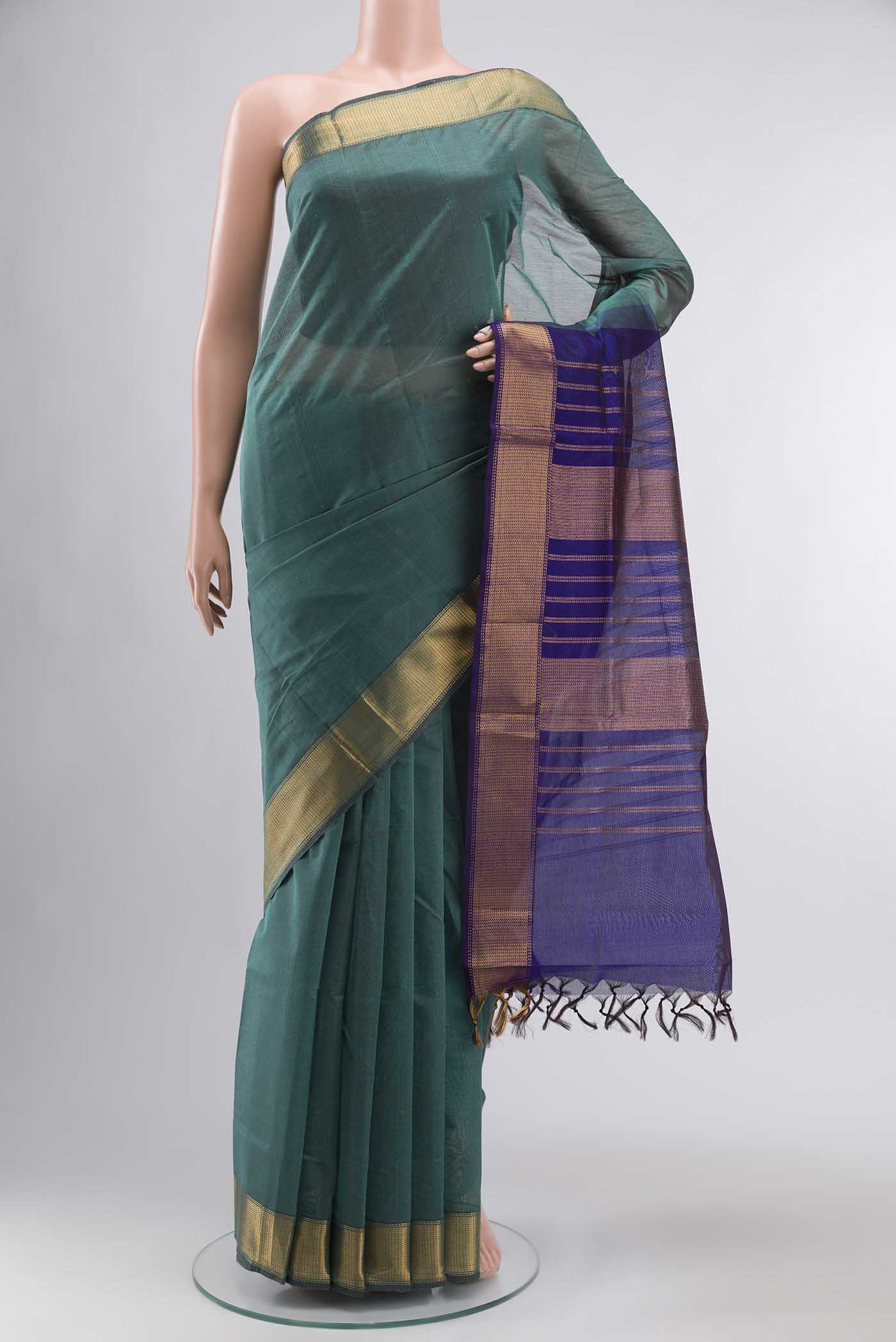 Blue Silk Cotton Saree