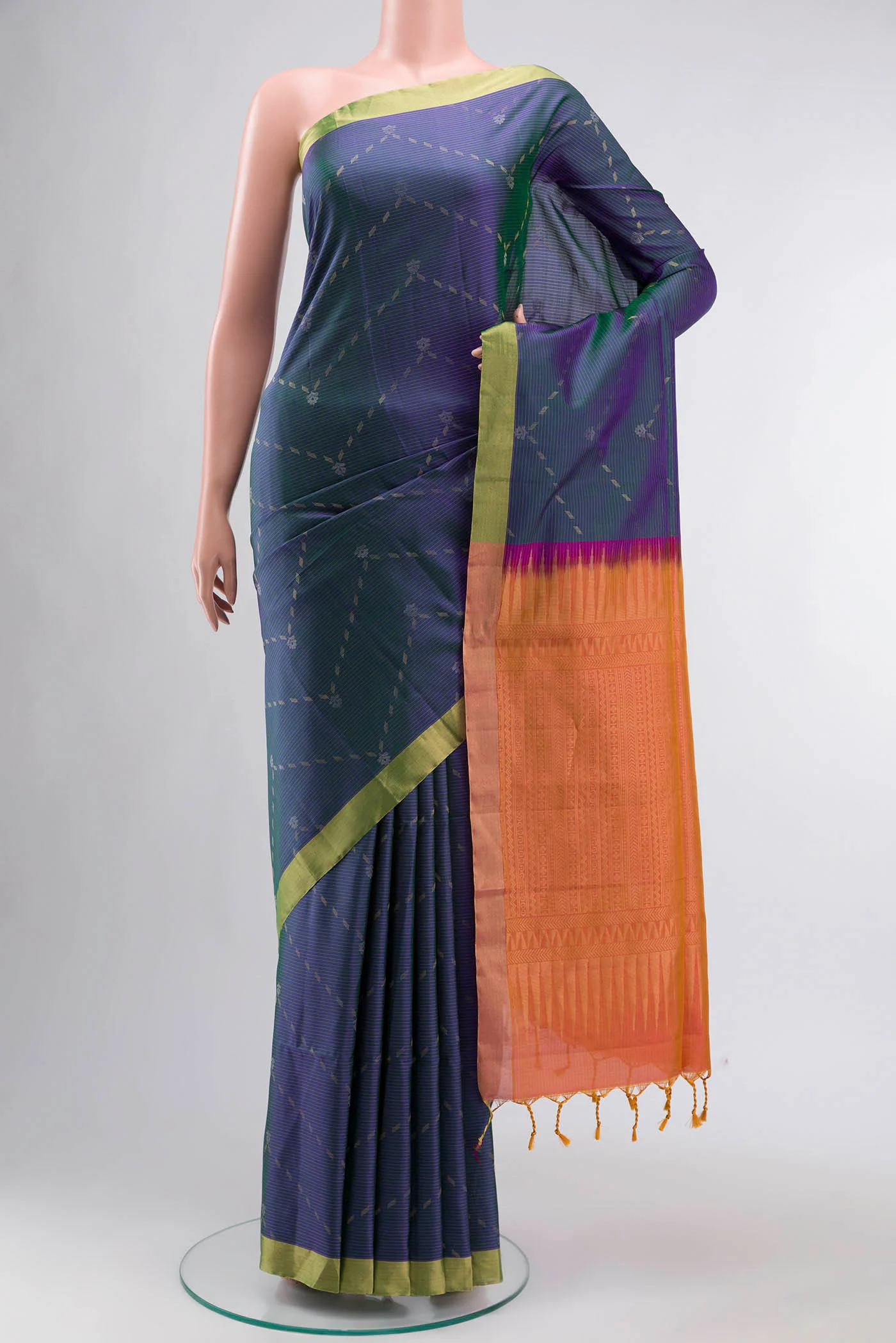 Blue Soft Silk Saree