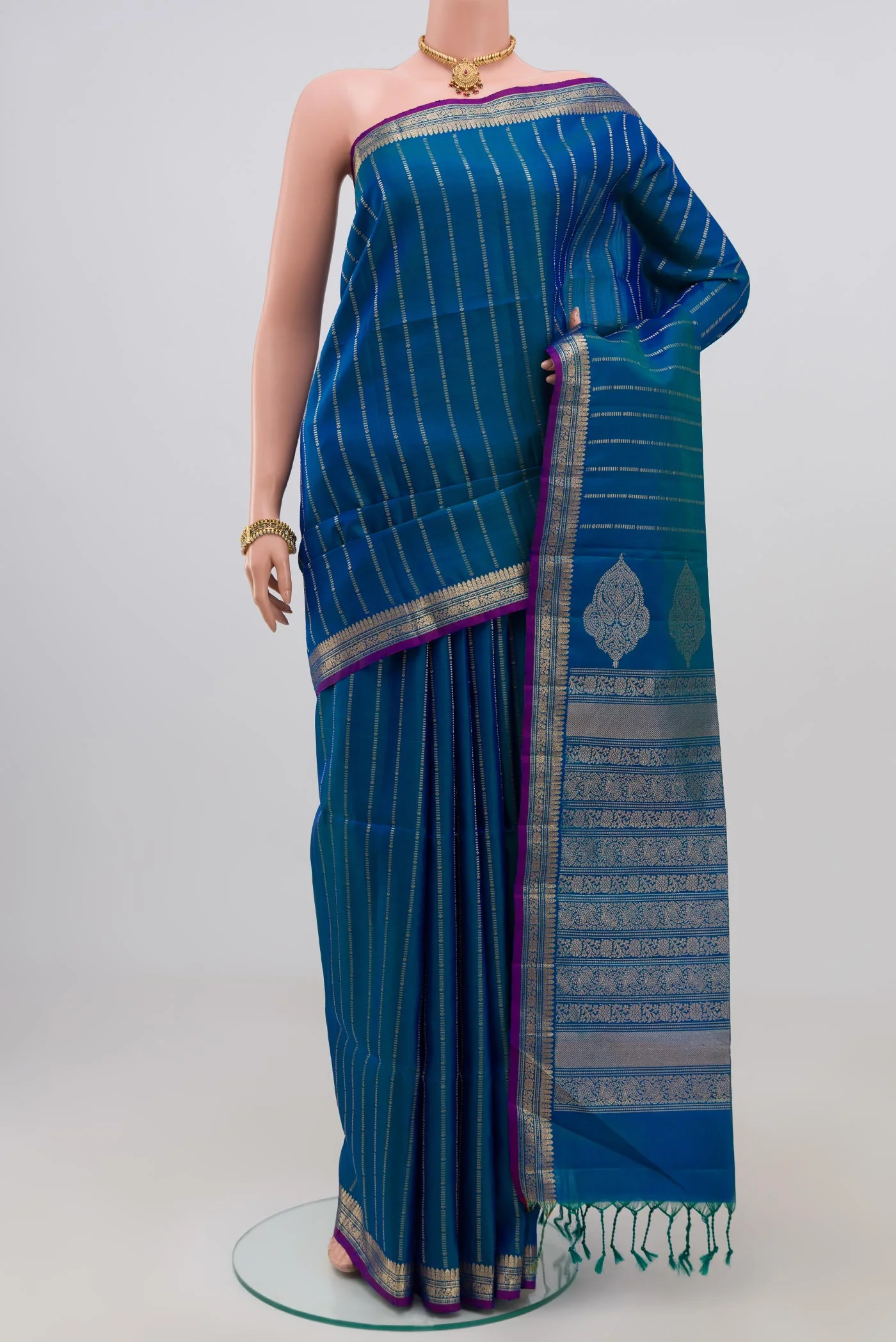 Blue Soft Silk Saree