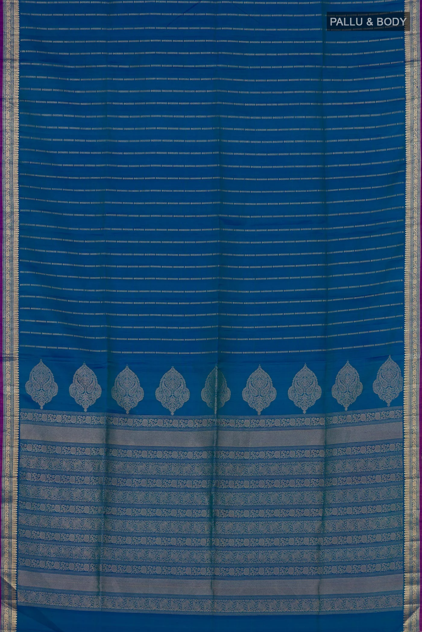 Blue Soft Silk Saree - Image 5